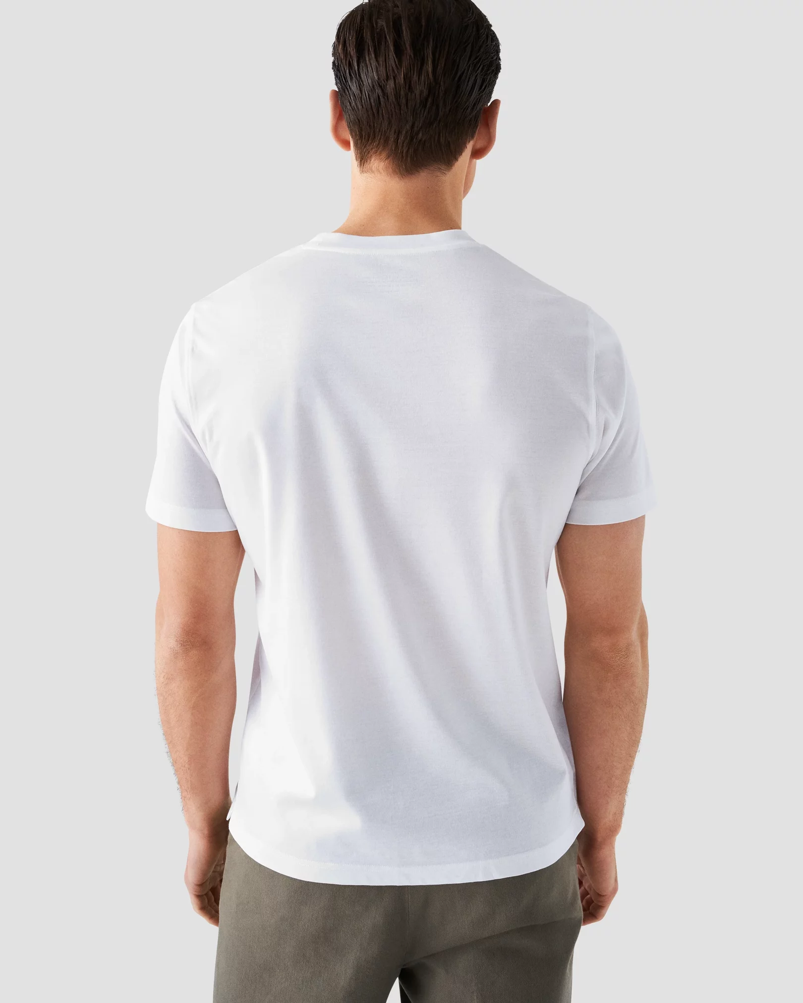 Eton - T-shirt blanc en fil d’Écosse