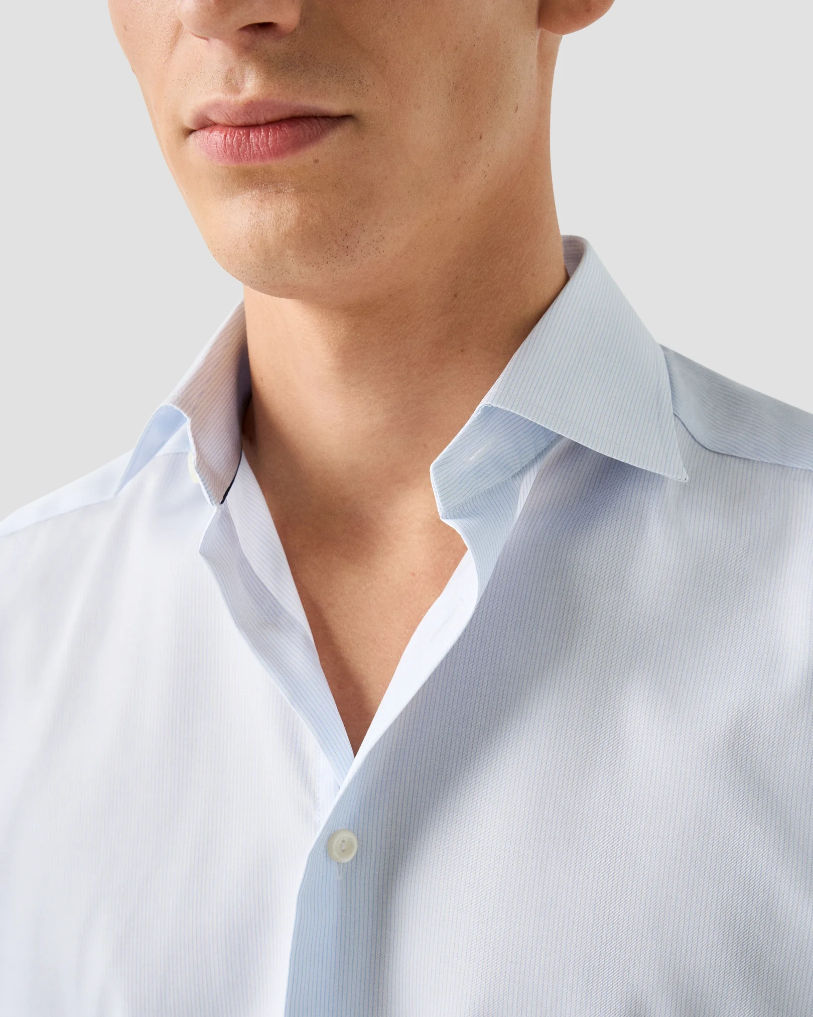 Eton - pin striped twill shirt