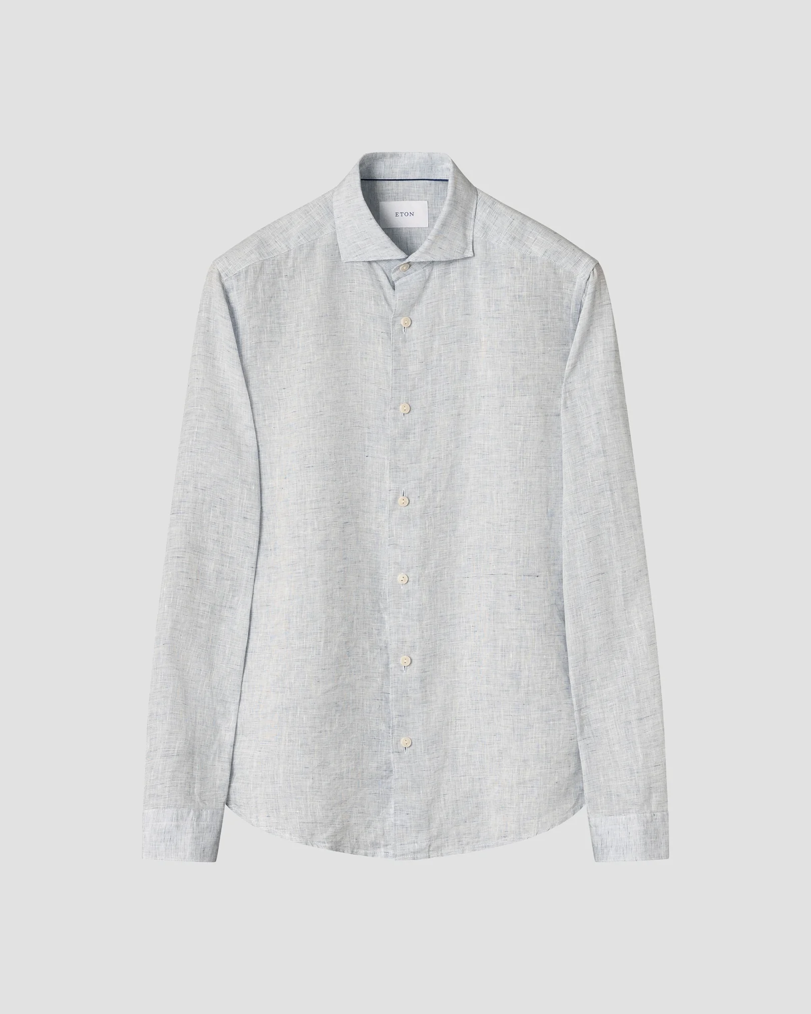 Eton - light blue solid linen shirt 260