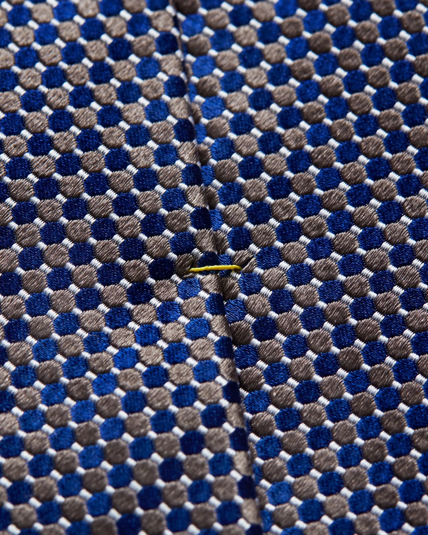 Eton - brown geometric silk tie