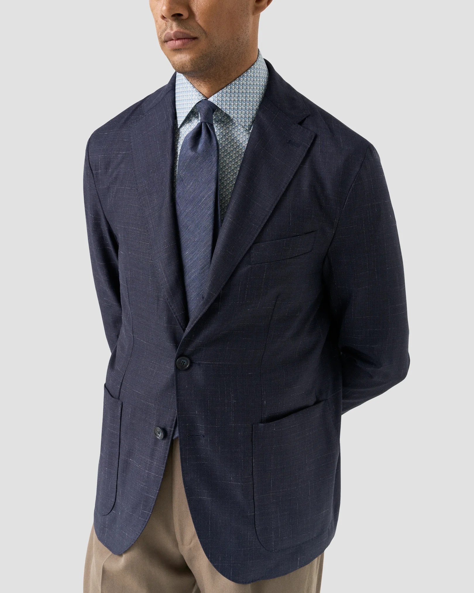 Eton - motif signature twill shirt