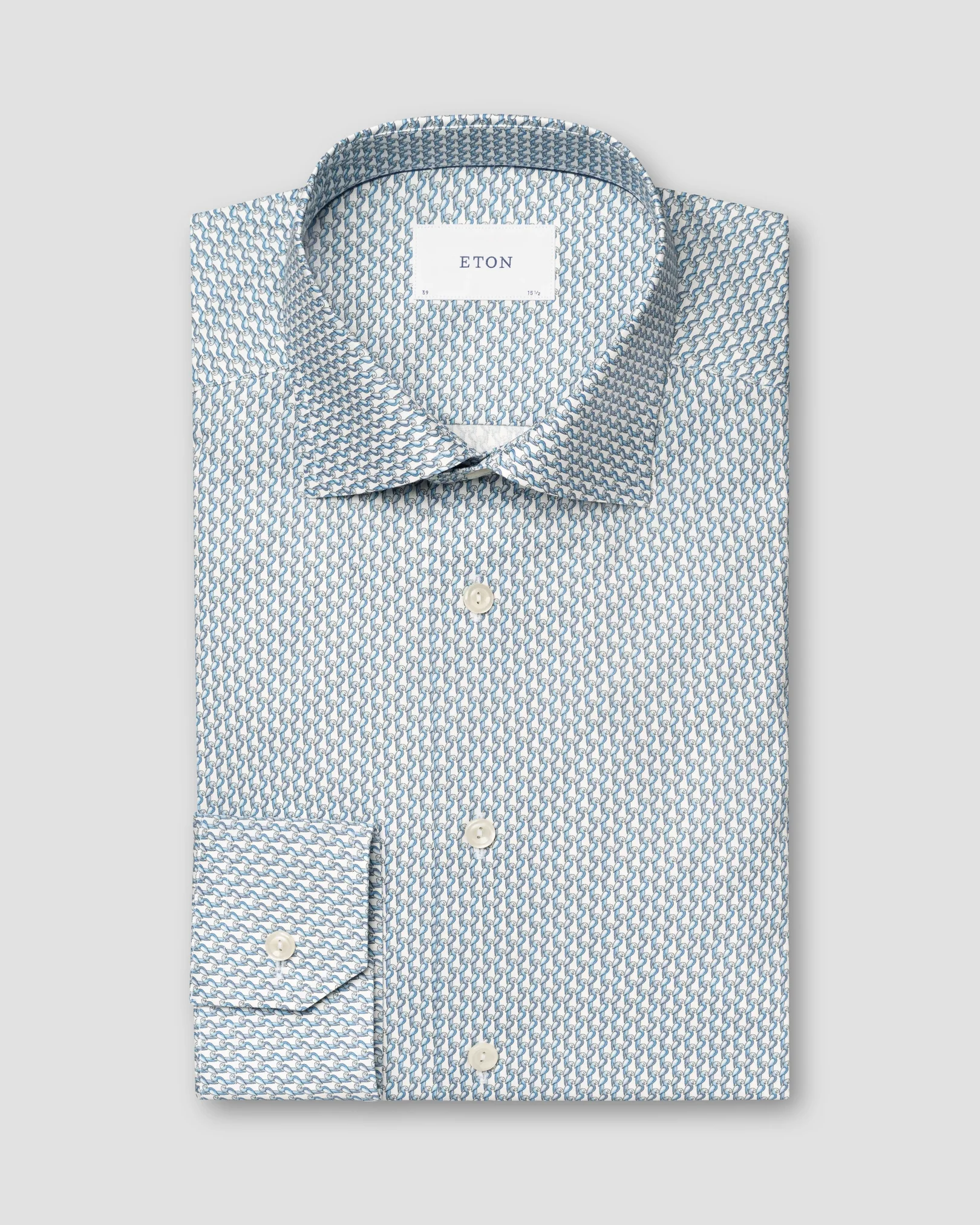 Eton - Chemise en twill Signature avec imprimé perroquet