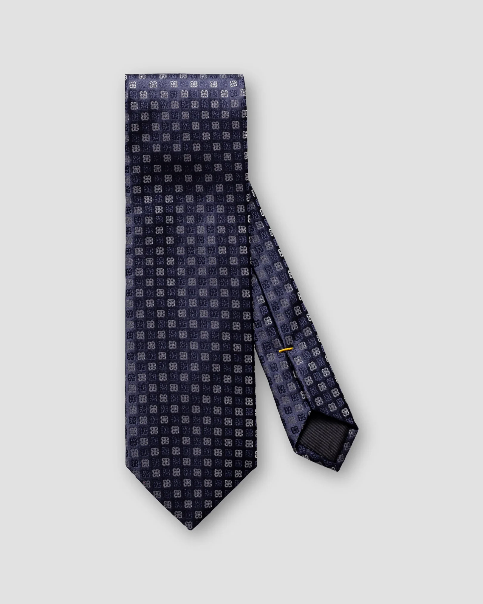 Eton - navy silver flower tie