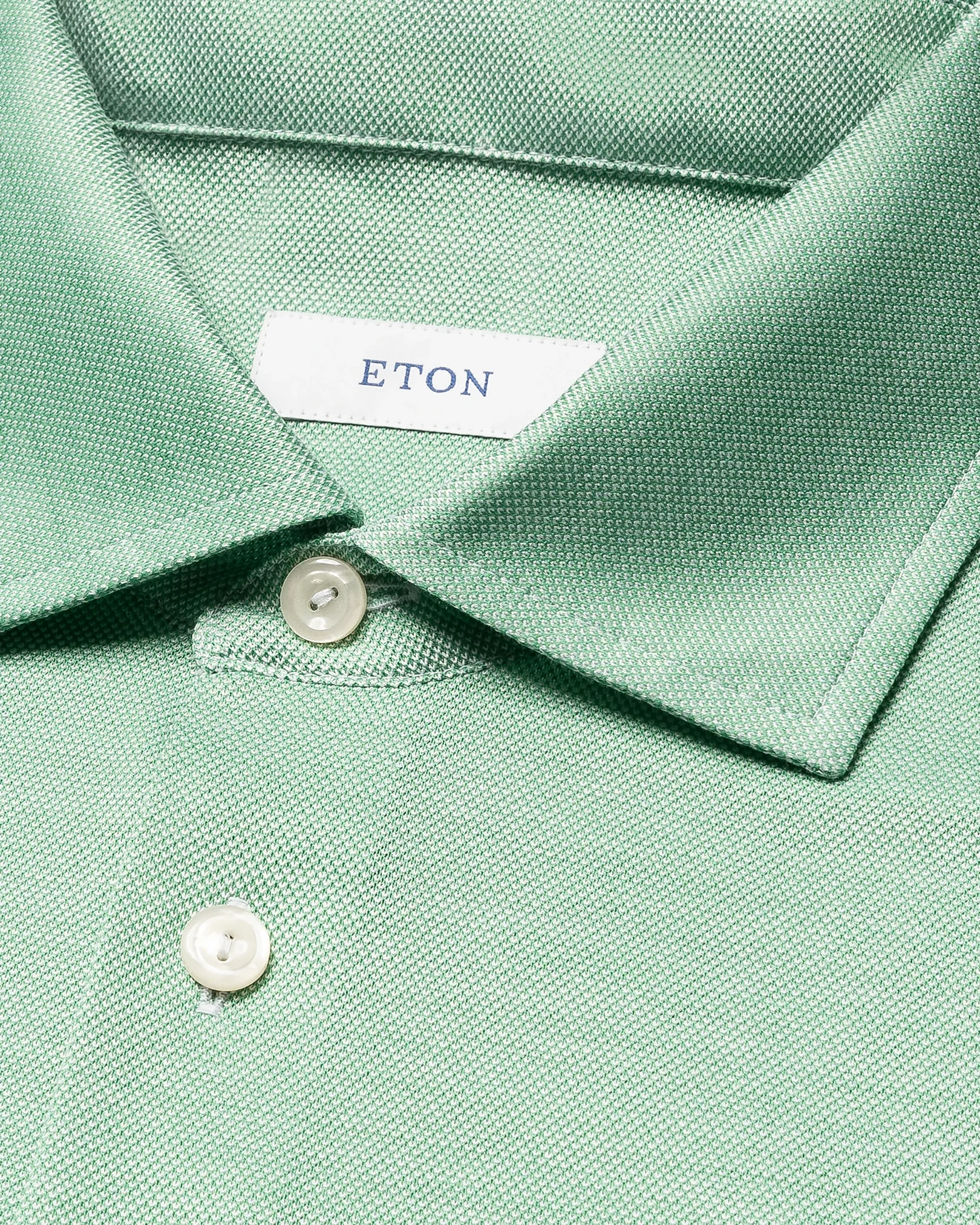 Eton - filo di scozia oxford polo shirt light green filo di scozia oxford polo shirt
