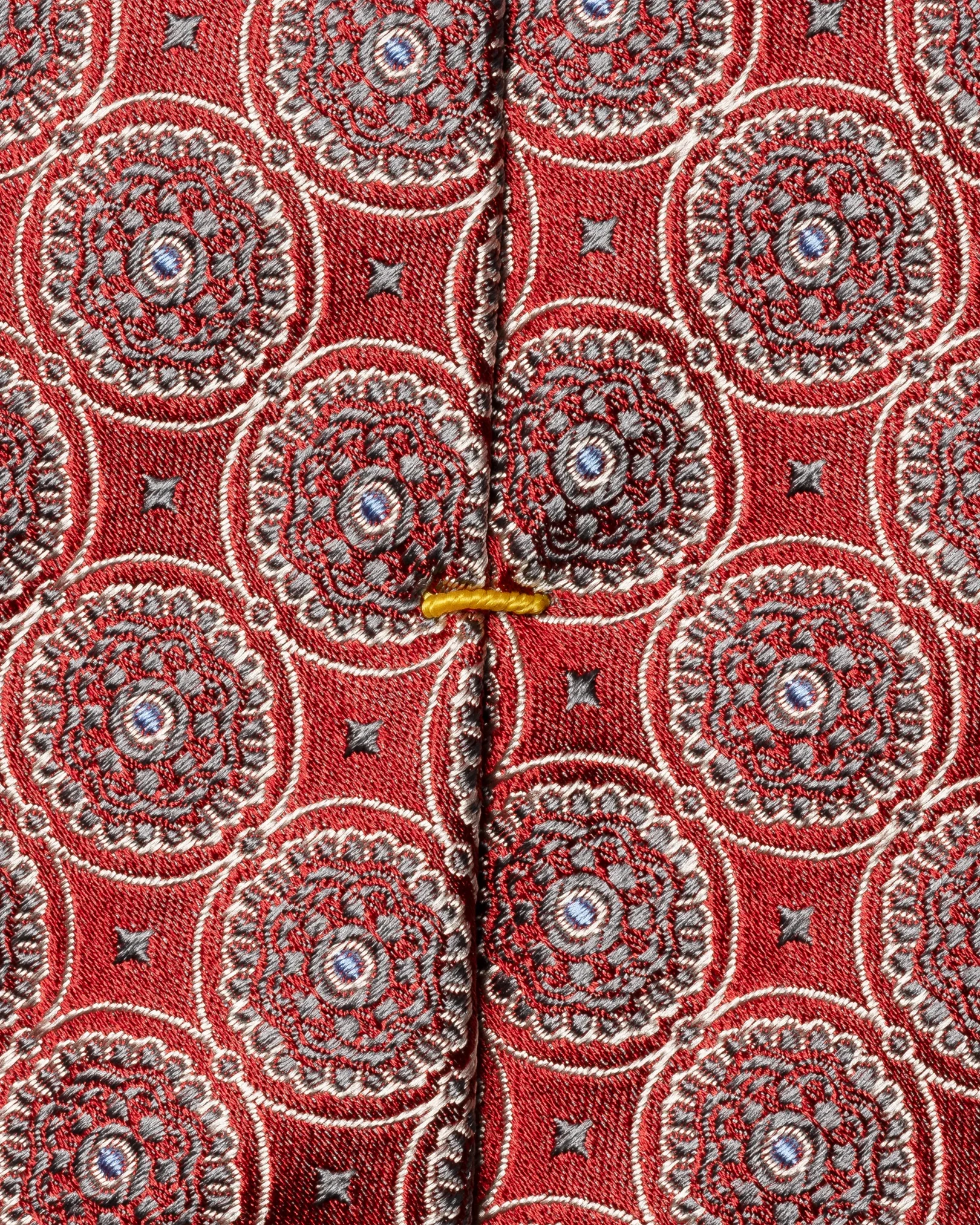 Eton - medallion woven silk tie red medallion woven silk tie