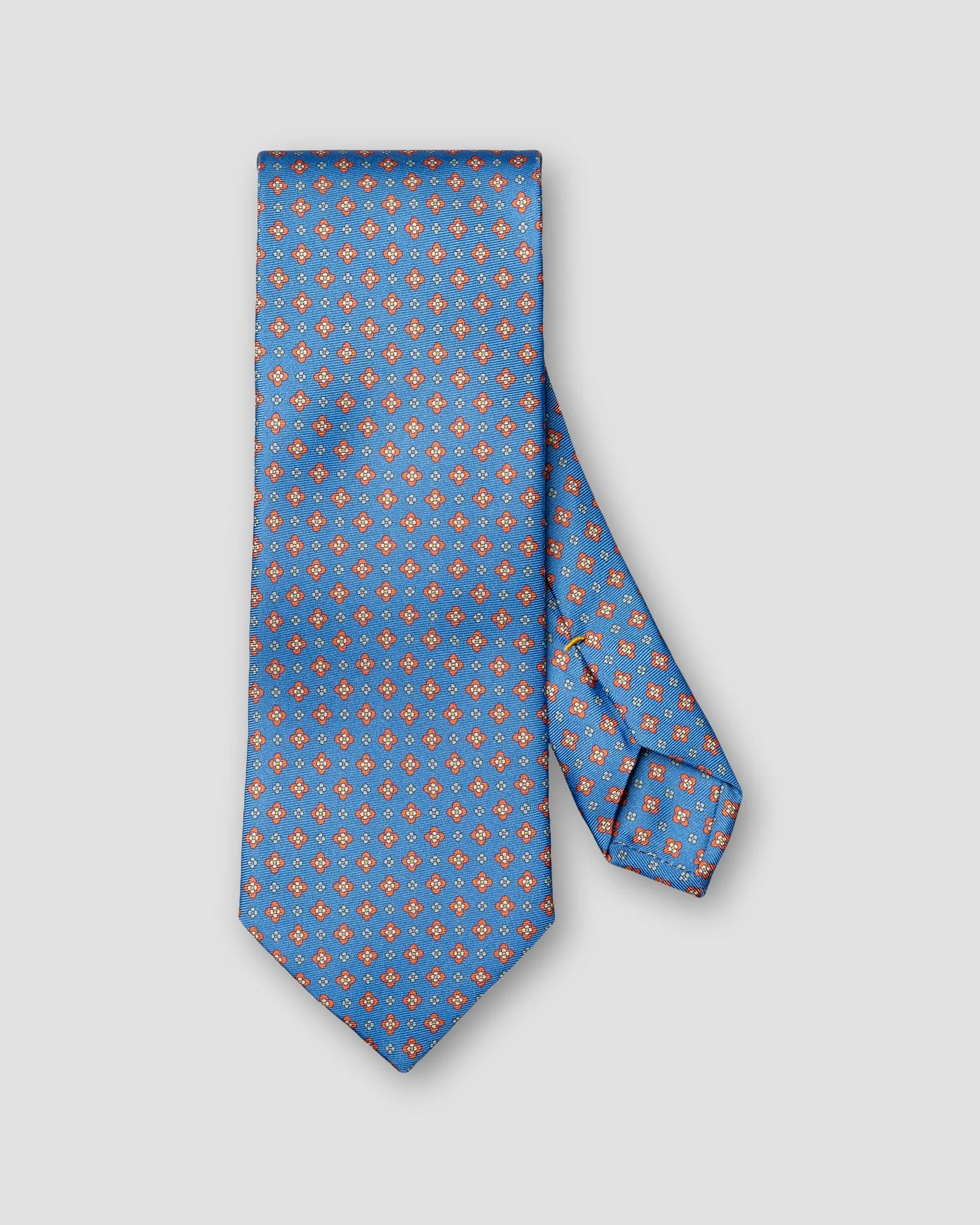Eton - blue floral print silk tie