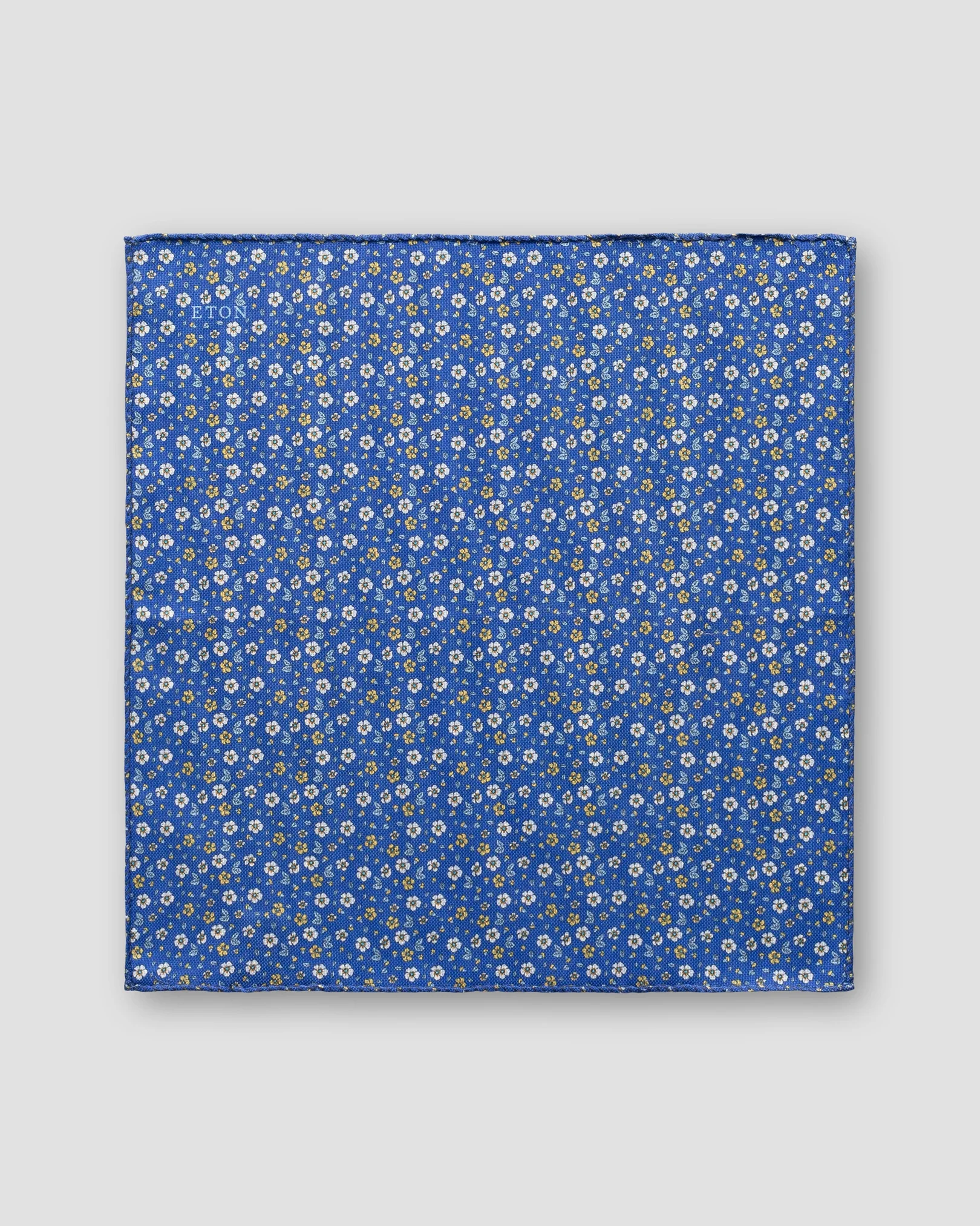 Eton - dark blue micro print cotton pocket square