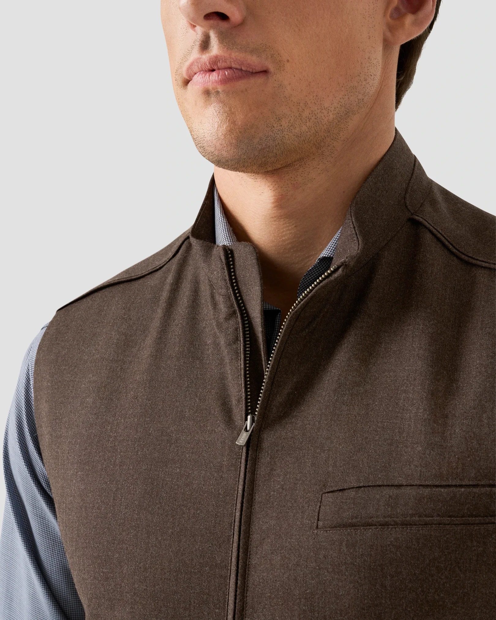 Eton - dark brown flannel vest