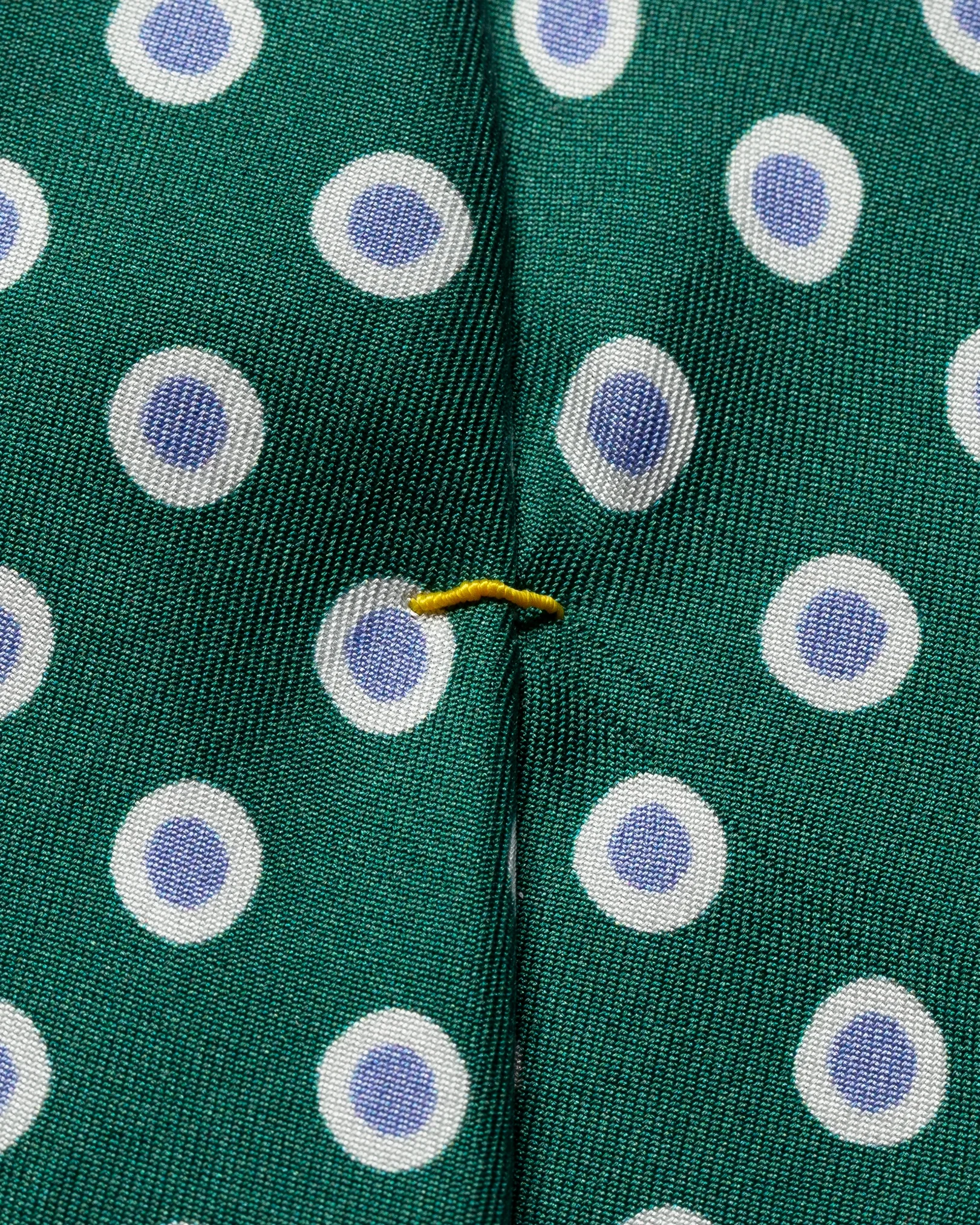 Eton - dark green patterned silk tie geomatric