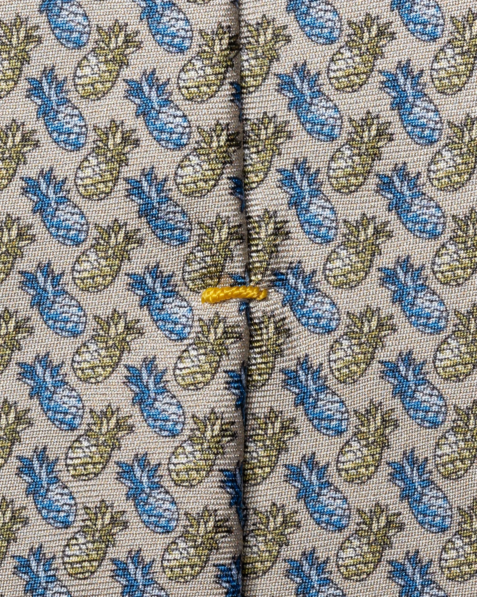 Eton - beige pineapple print silk tie