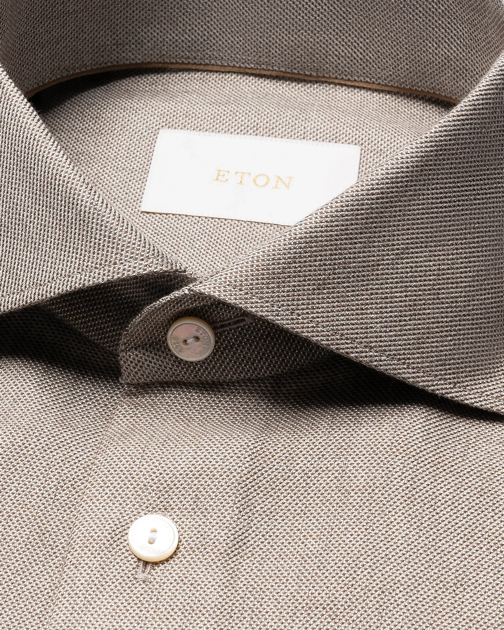 Eton - brown cotton silk cashmere shirt 268