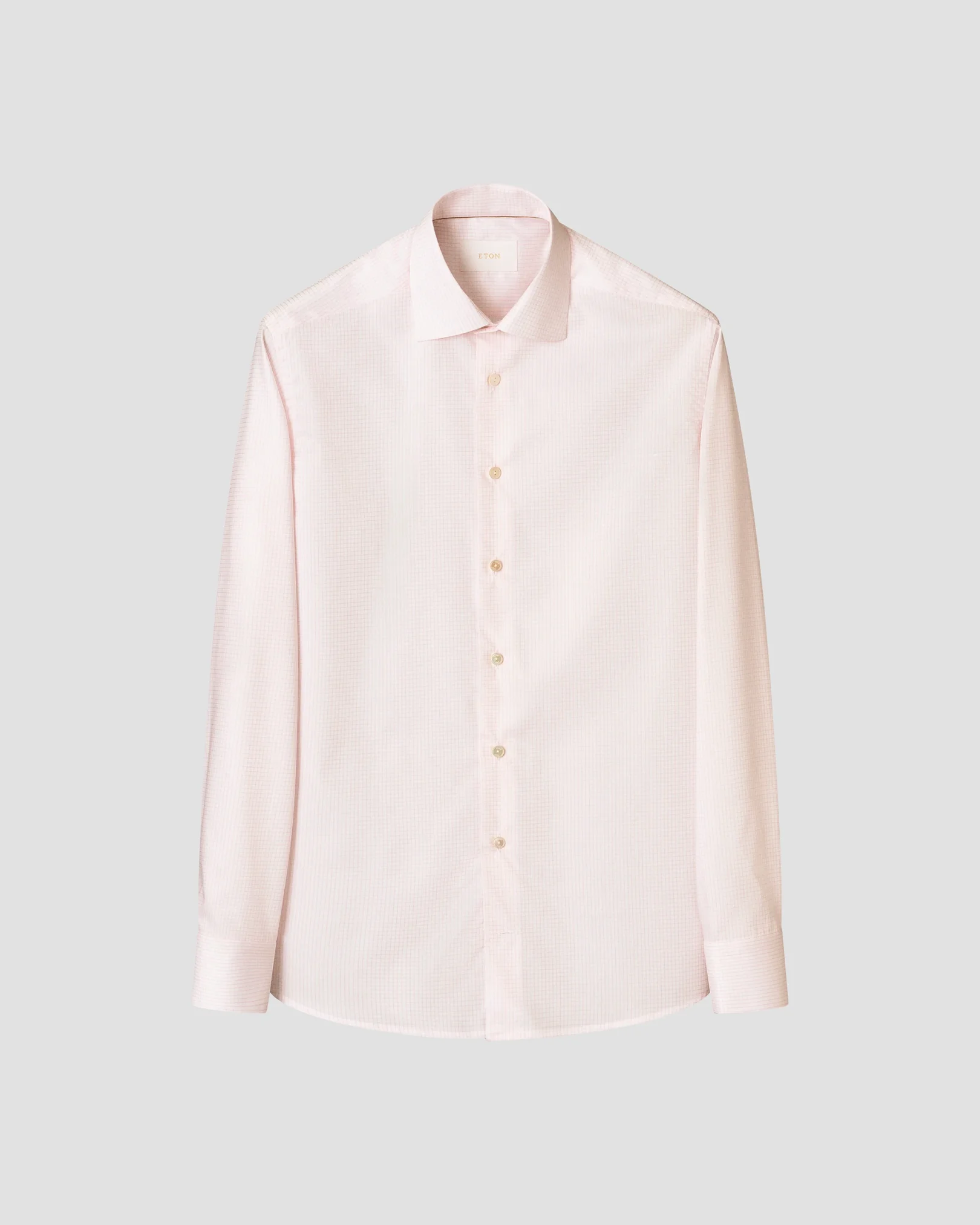 Eton - pink checked supima 120 shirt