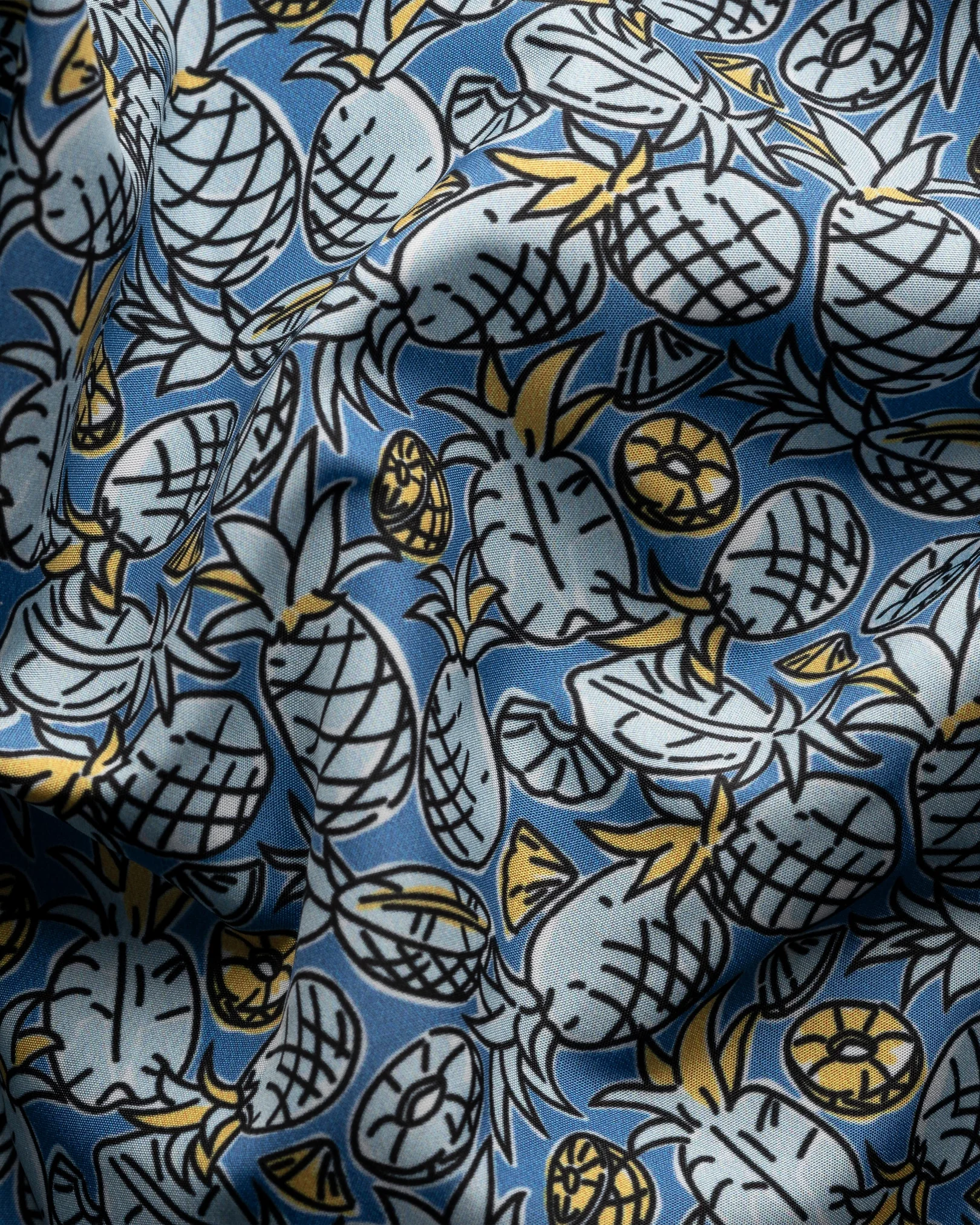 Eton - mid blue pineapple swimshorts