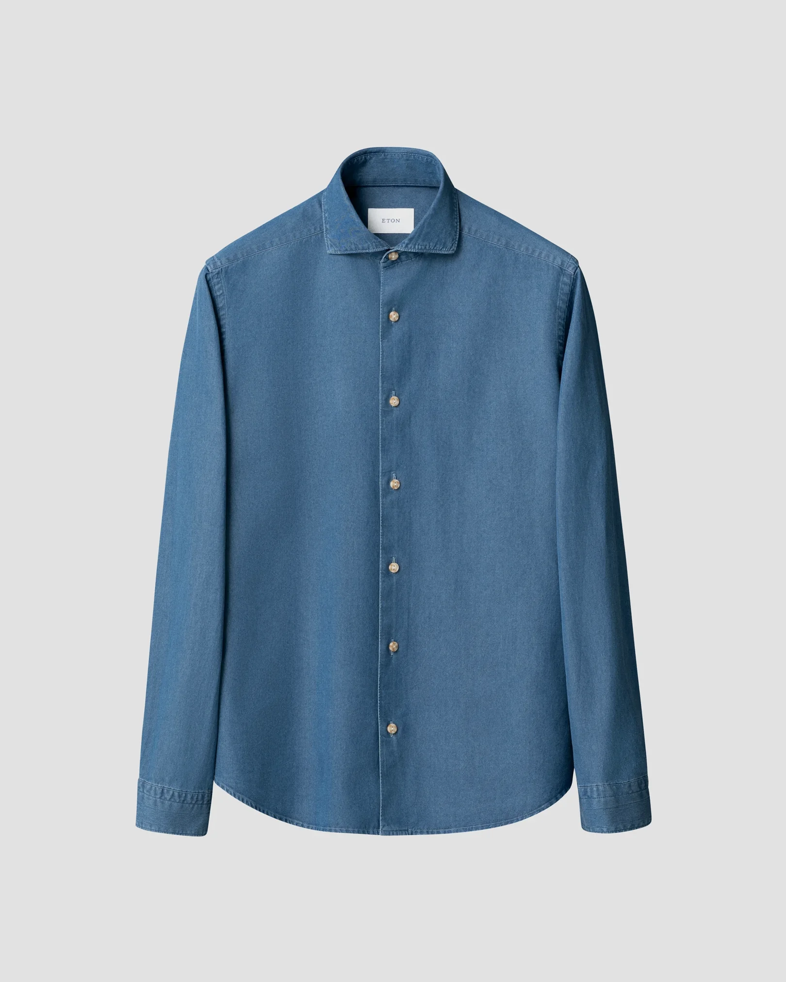 Eton - navy blue lightweight denim shirt 258