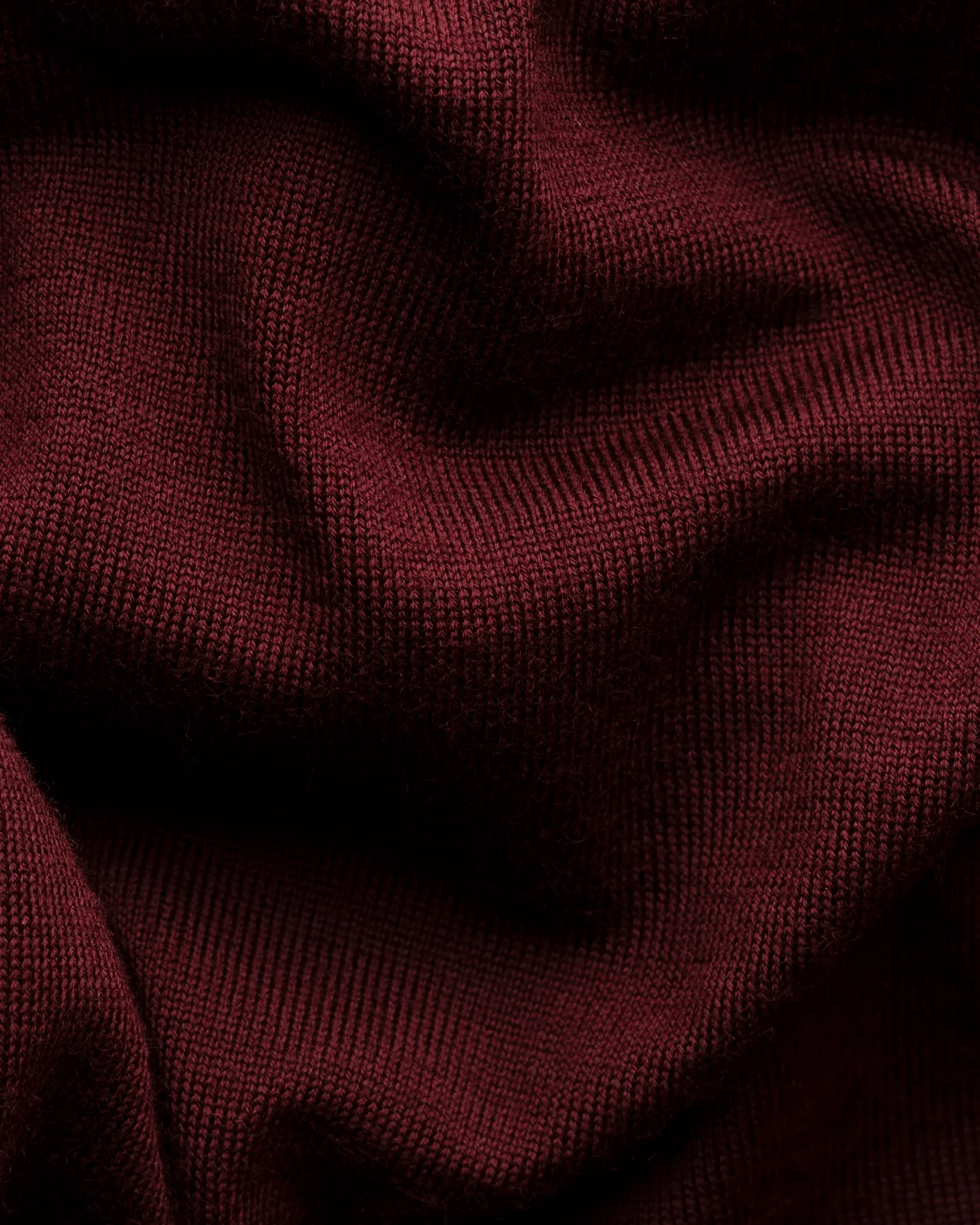 Eton - dark red knitted merino