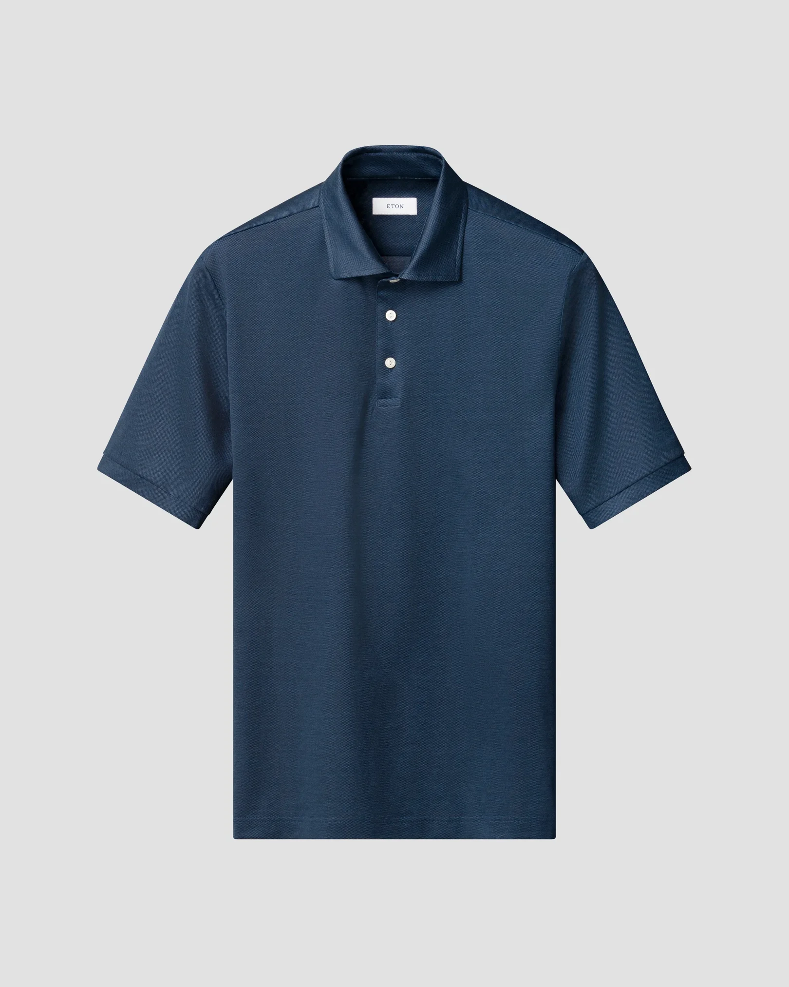 Eton - filo di scozia oxford polo shirt navy blue filo di scozia oxford polo shirt