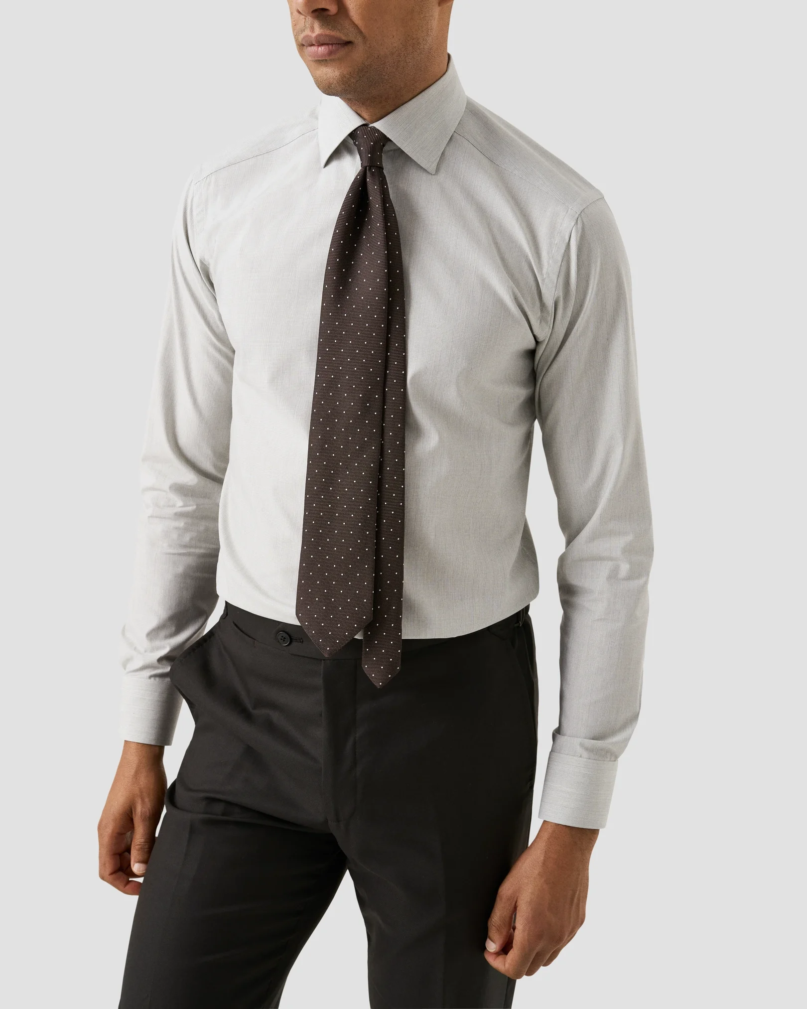 Eton - light green check shirt