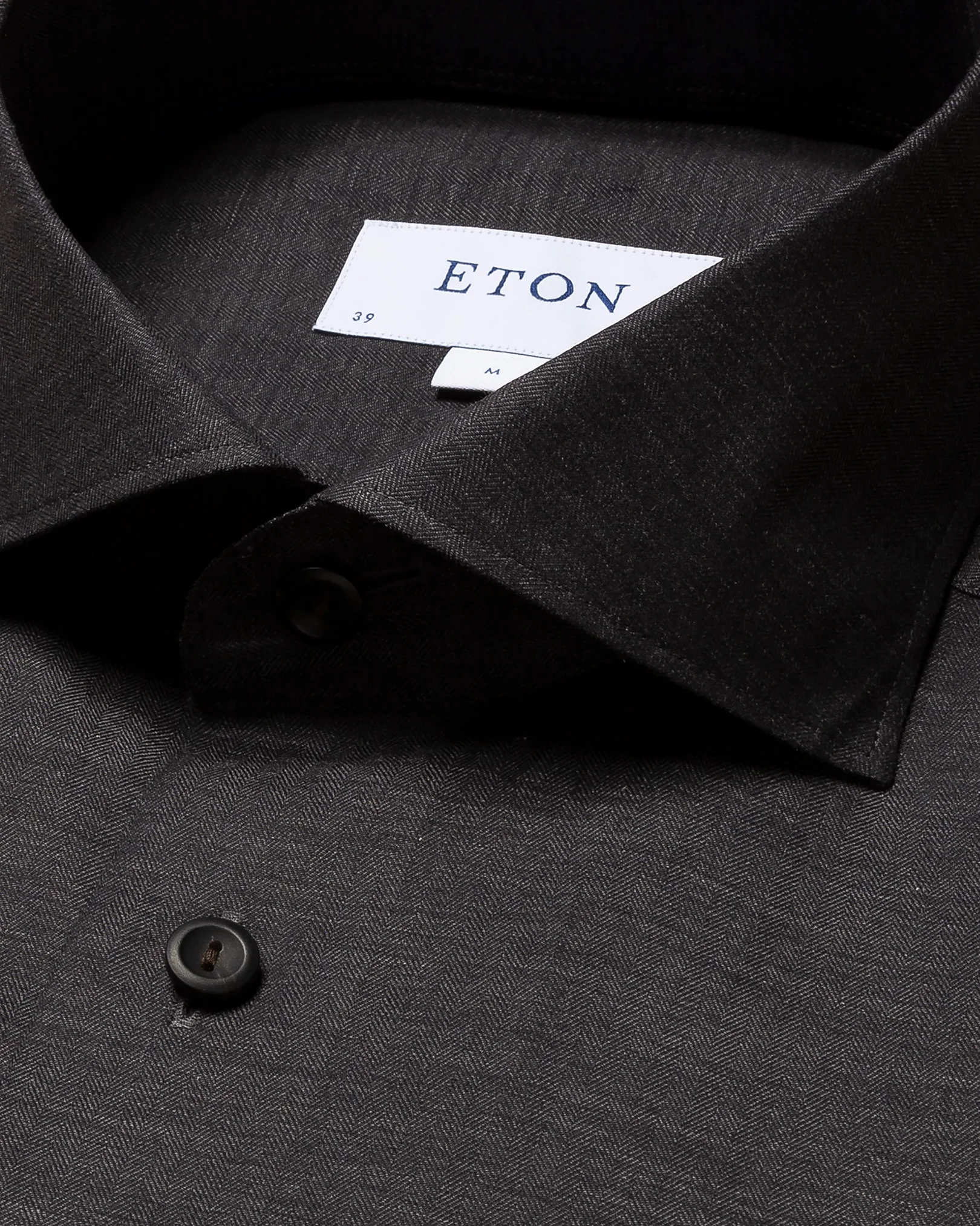 Eton - black flannel widespread