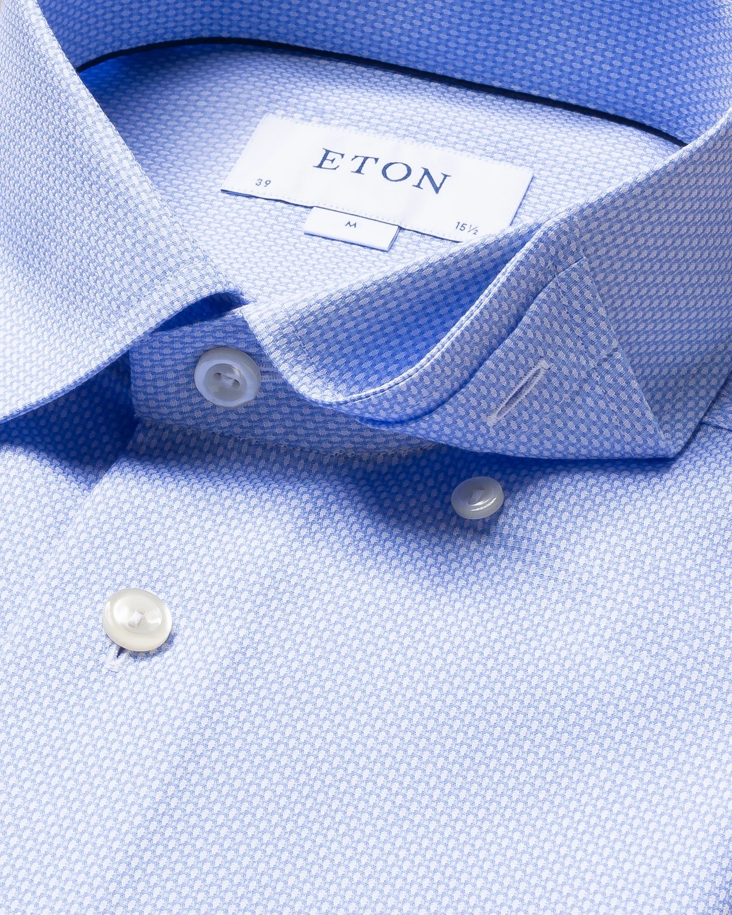 Eton - light blue eton dobby shirt