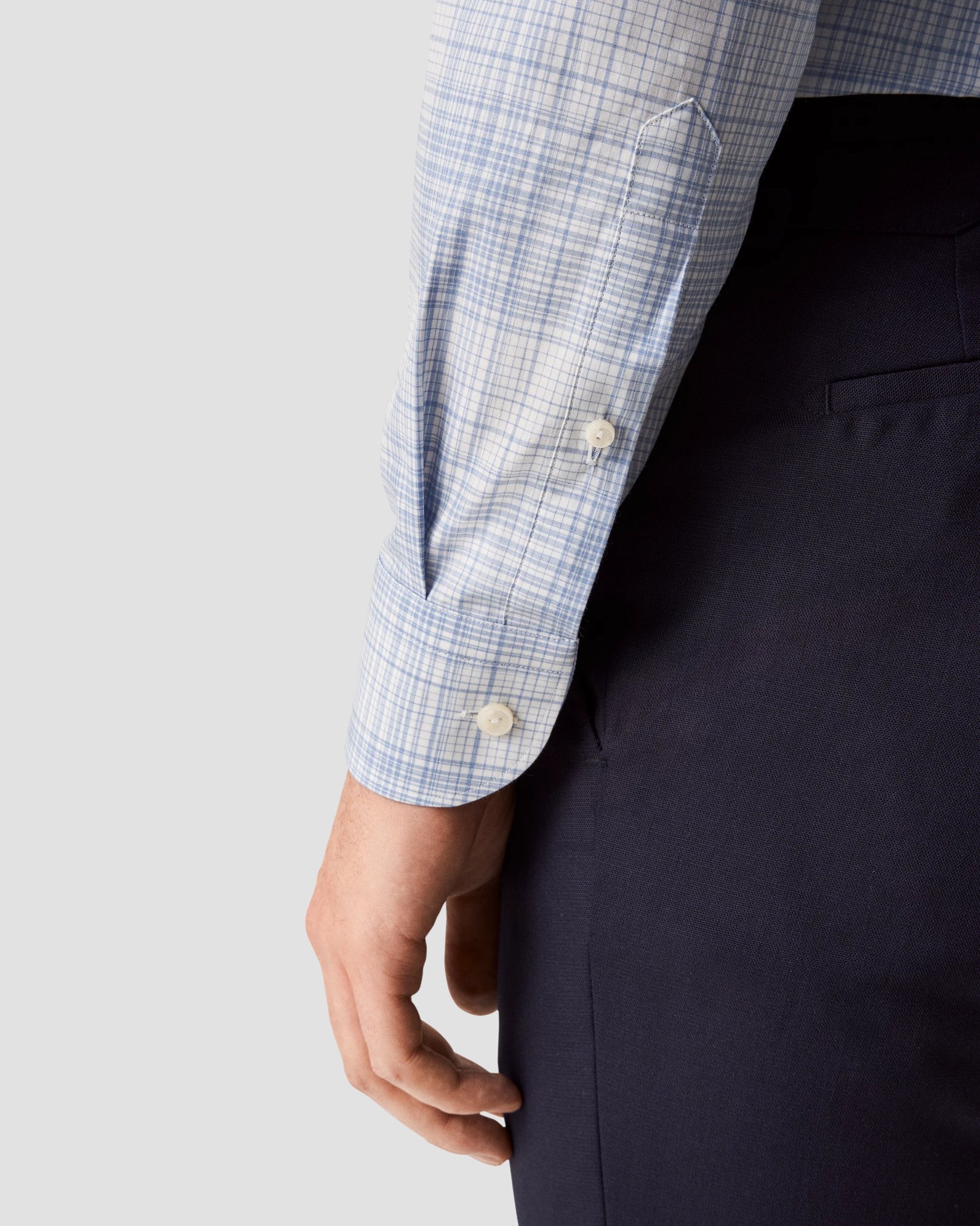 Eton - light blue twill melange