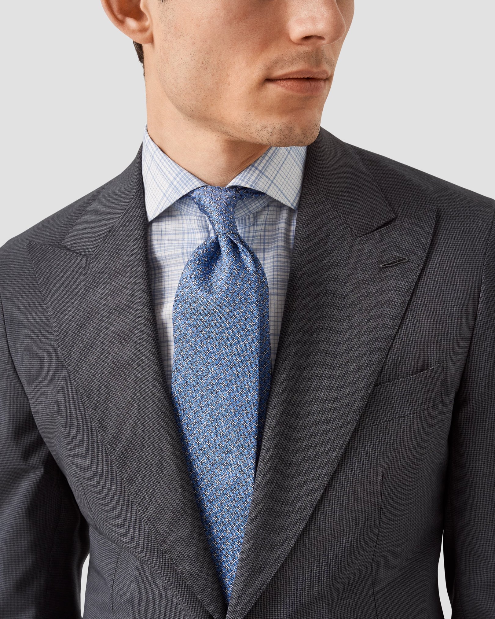 Eton - light blue twill melange