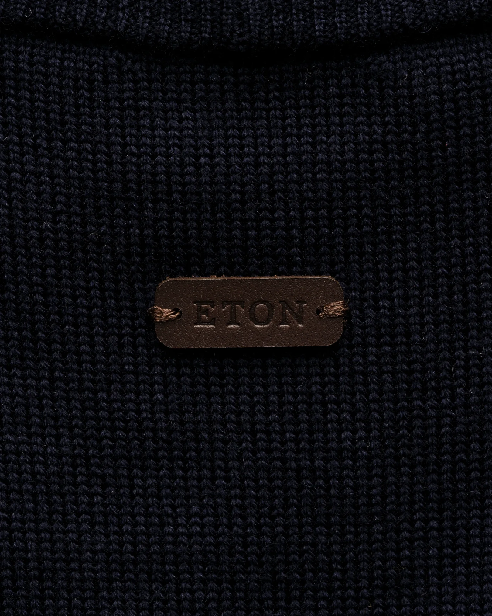 Eton - navy blue merino structured knit vest navy blue merino structured knit vest