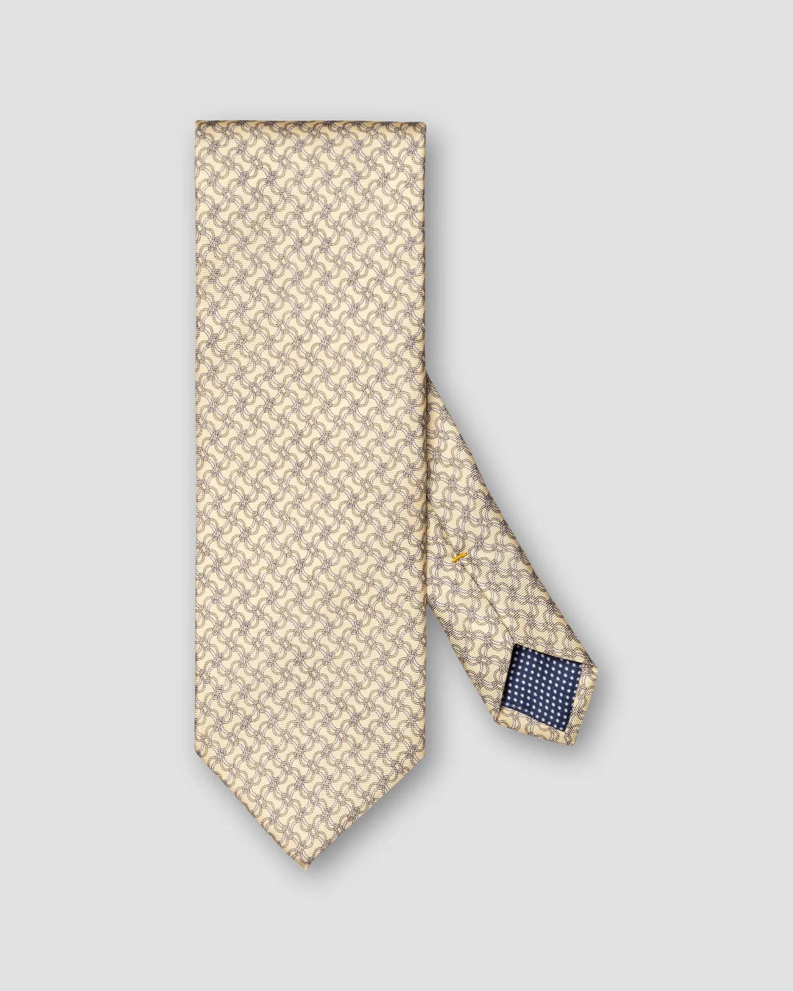 Eton - yellow geometric print silk tie