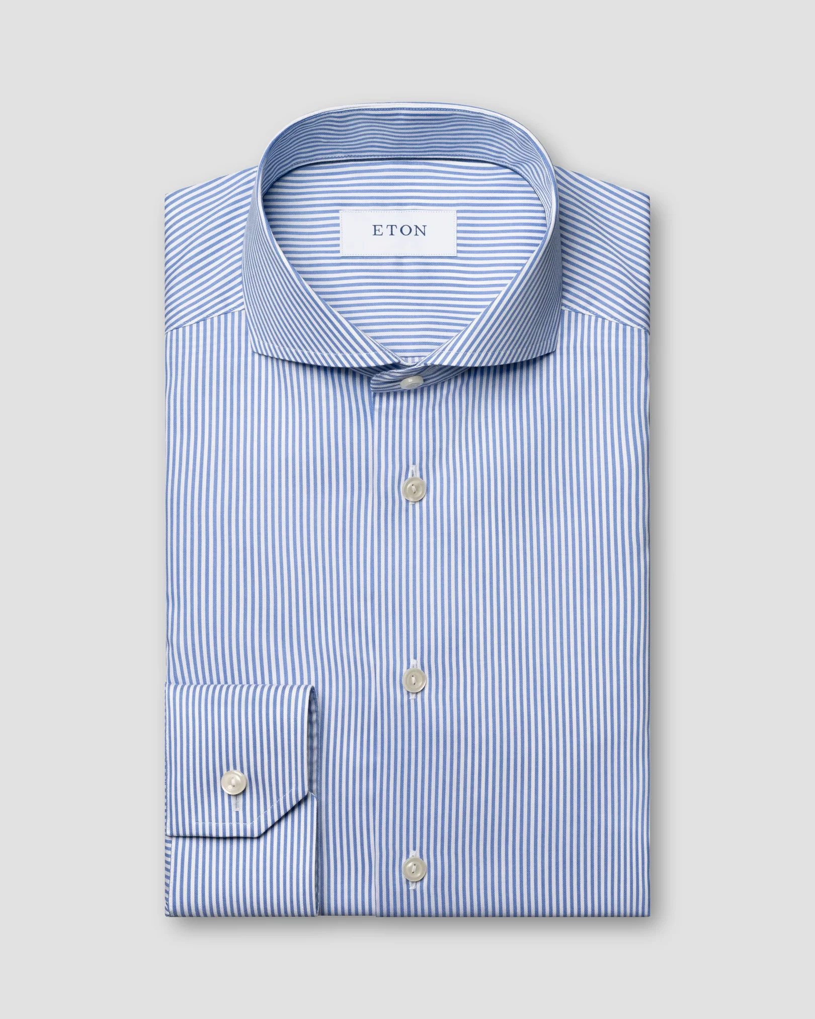 Eton - Chemise en twill à fines rayures