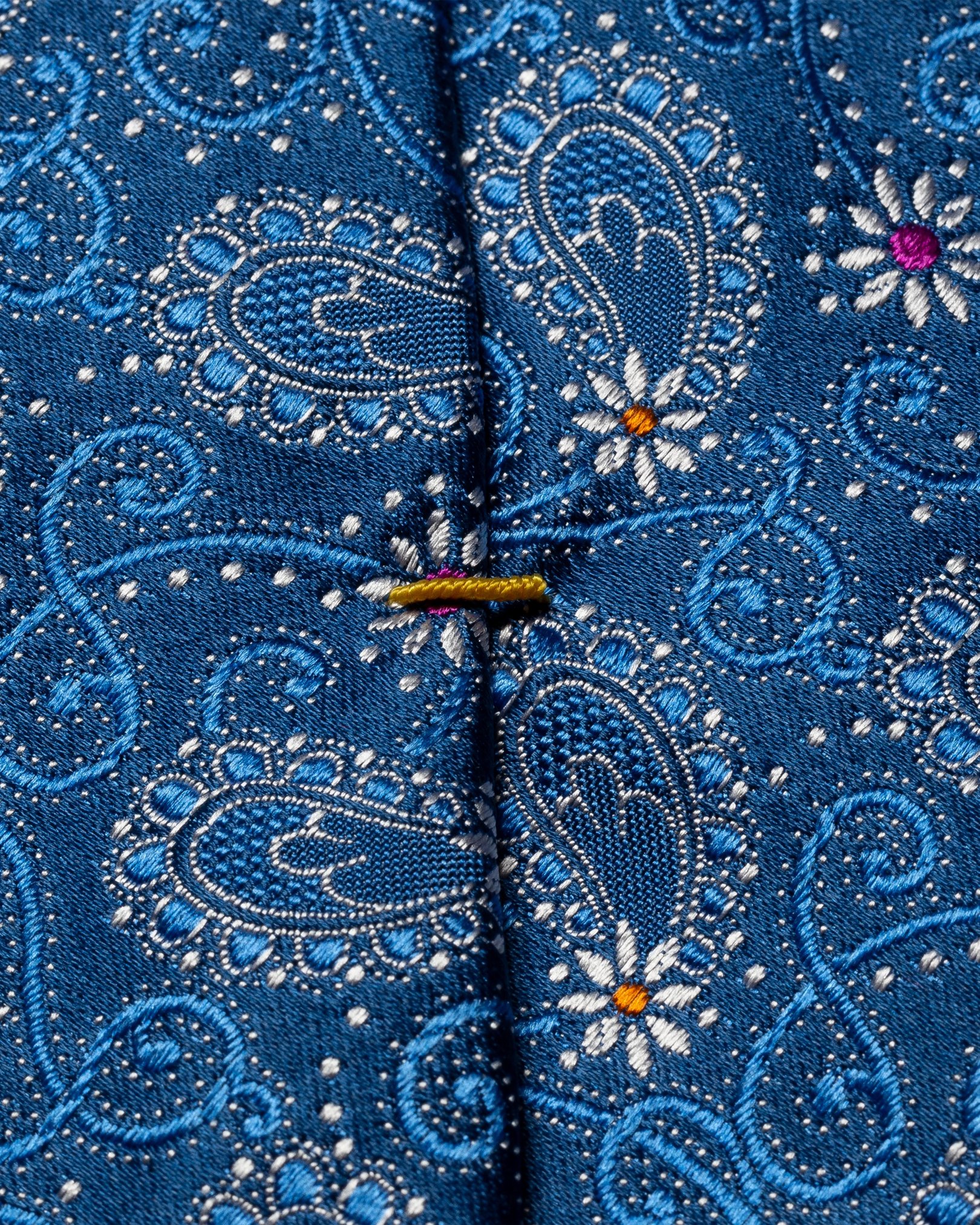 Eton - navy blue paisley silk tie ss