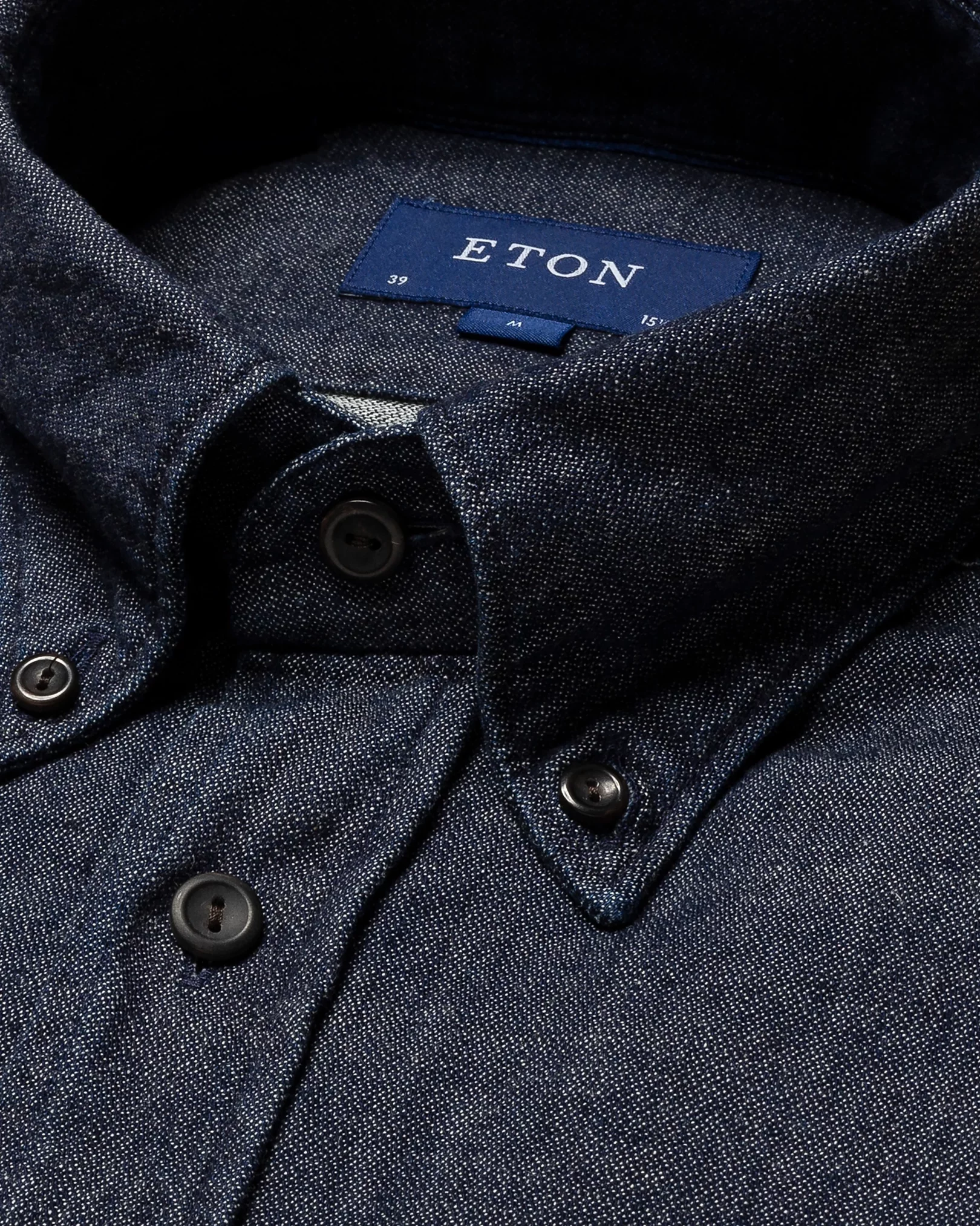 Eton - black indigo button down