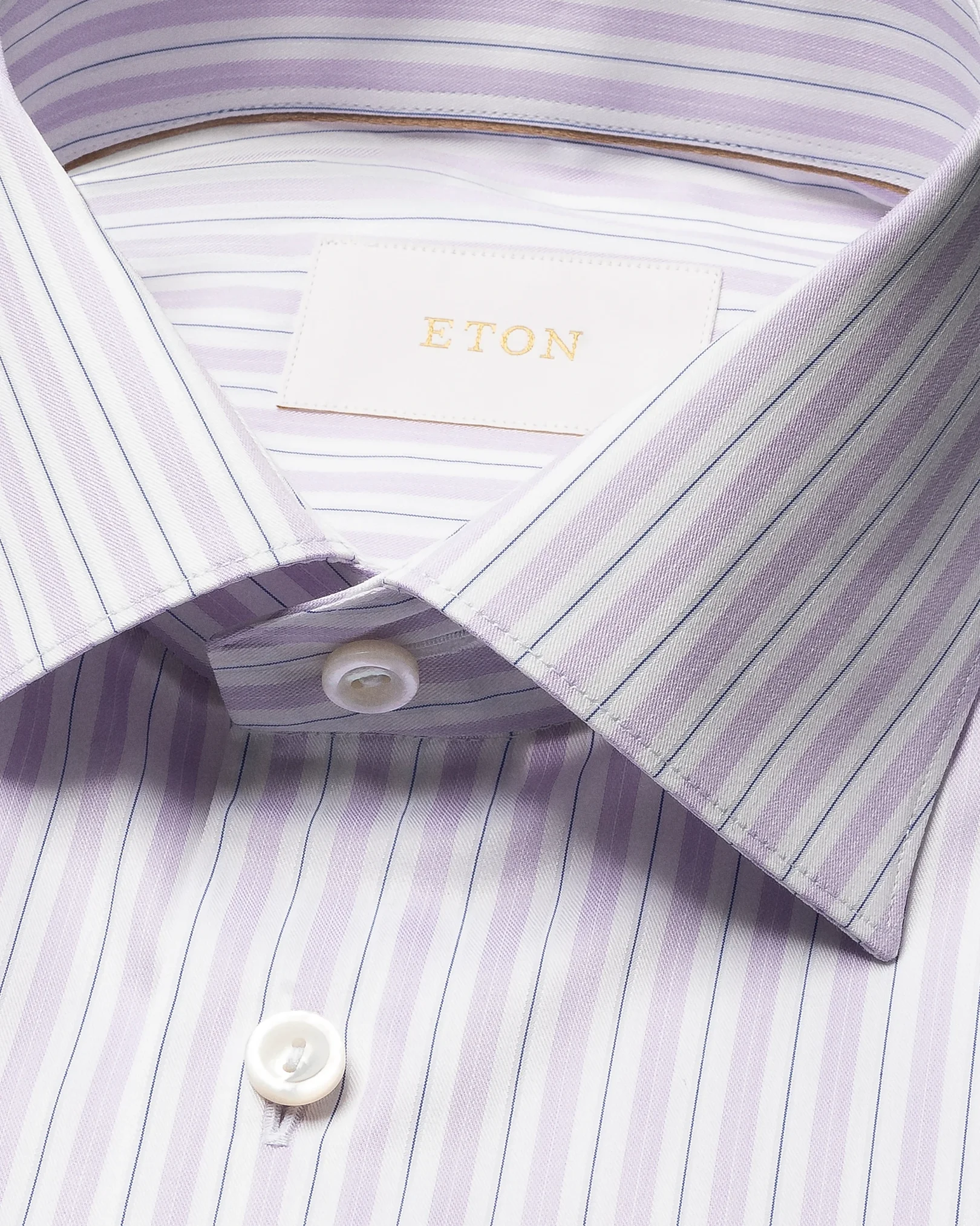 Eton - light purple striped supima 120 shirt