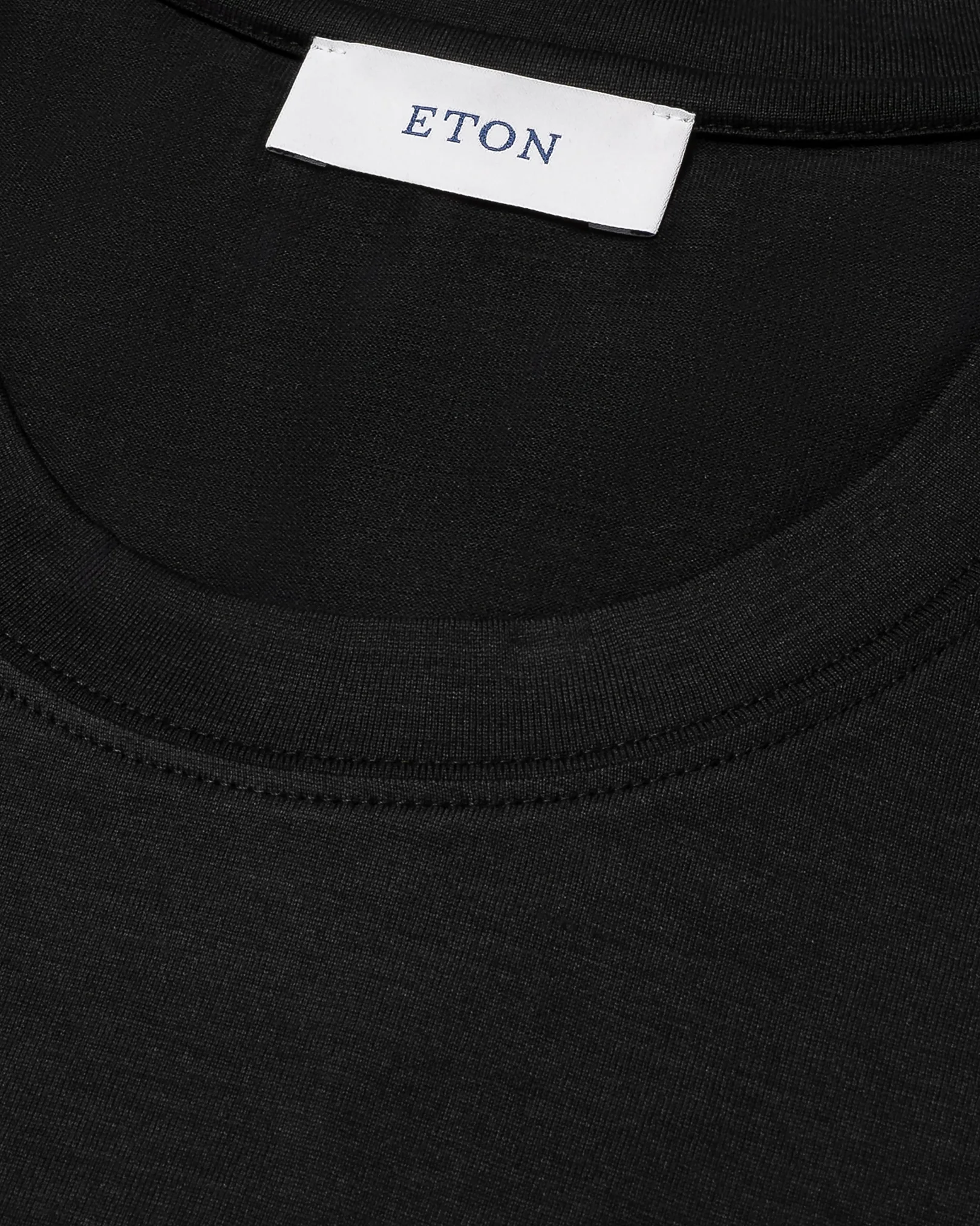 Eton - black cotton and silk t shirt