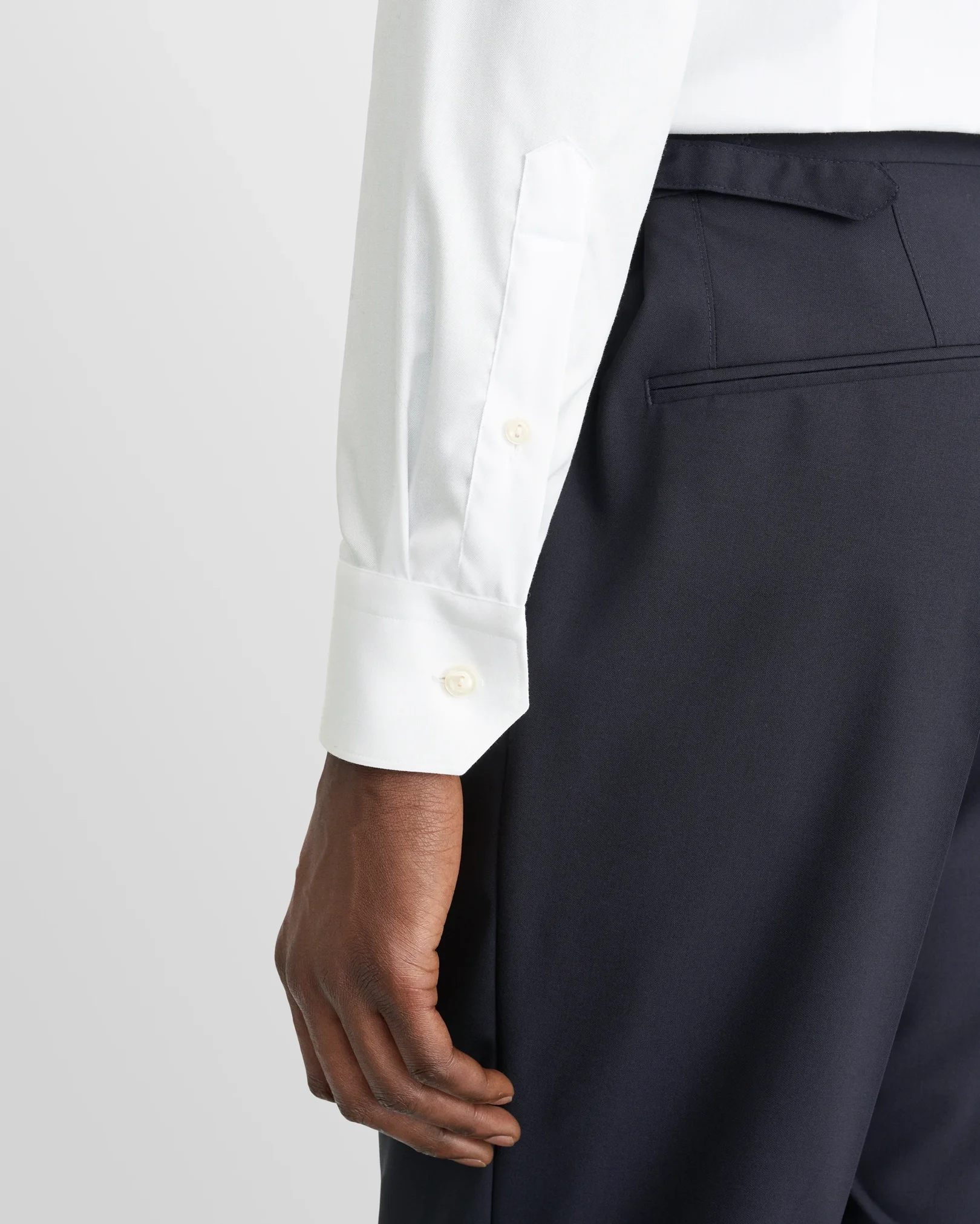 Eton - white solid twill shirt