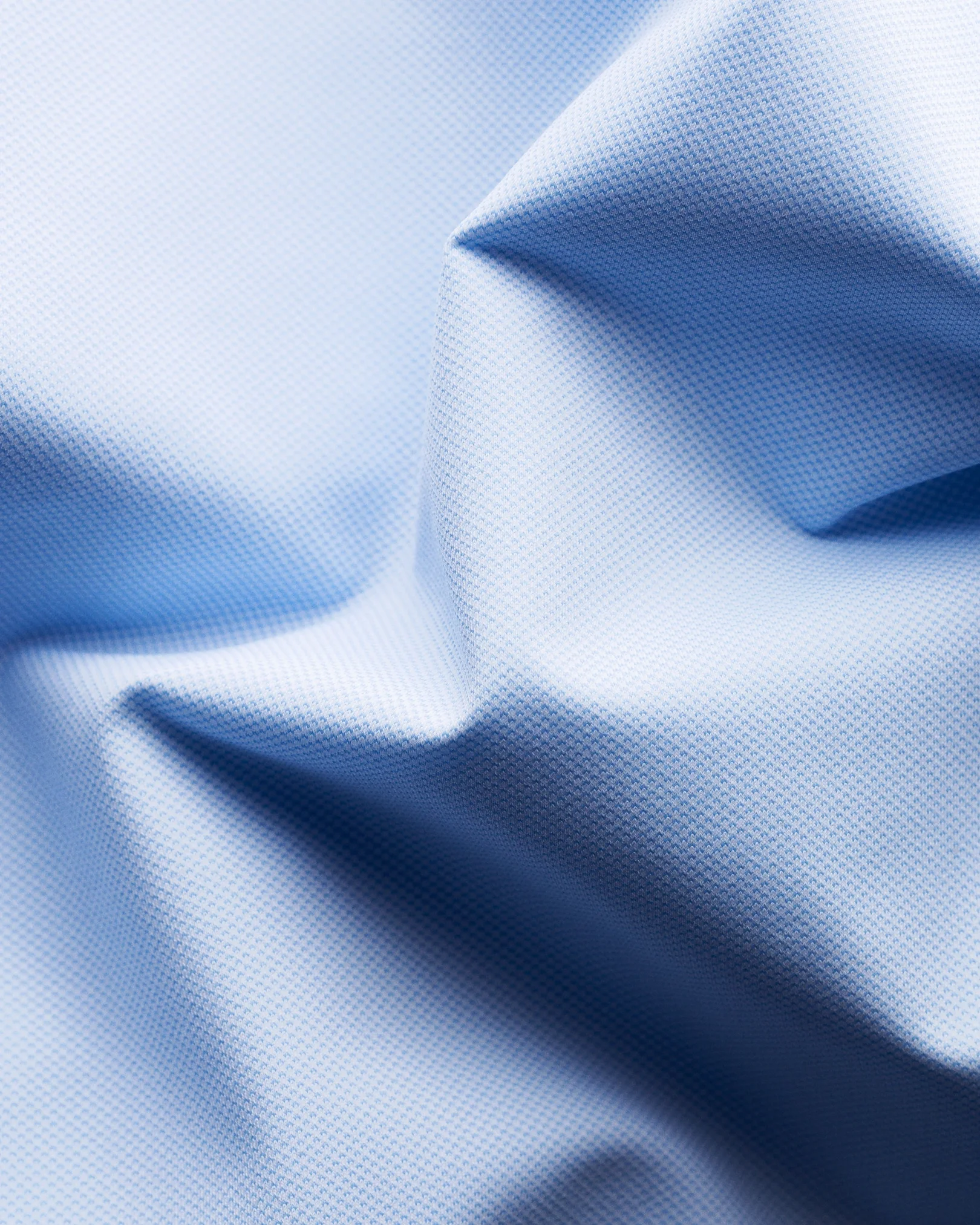 Eton - light blue semi solid four way stretch shirt