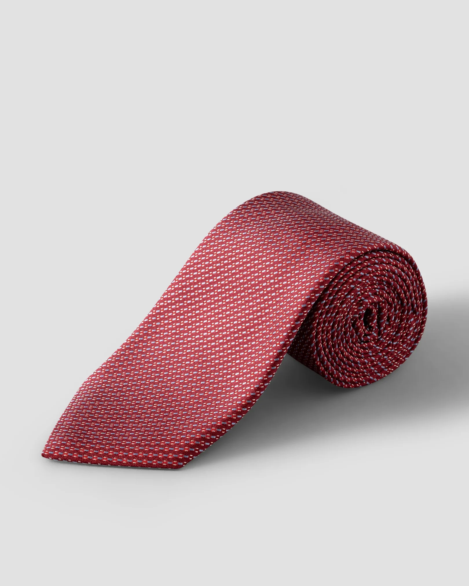 Eton - semi solid woven silk tie red semi solid woven silk tie