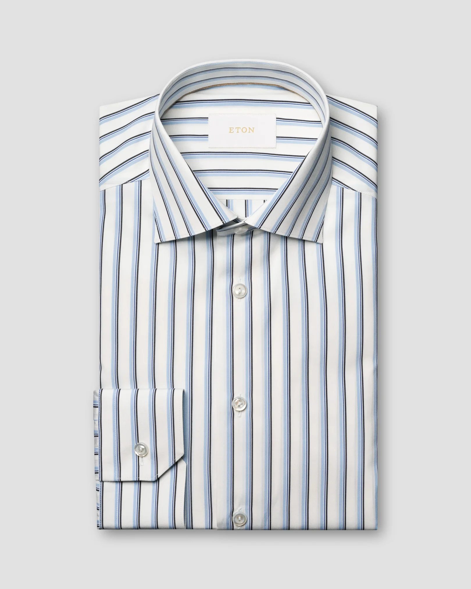 Eton - Chemise rayée en popeline Supima 120