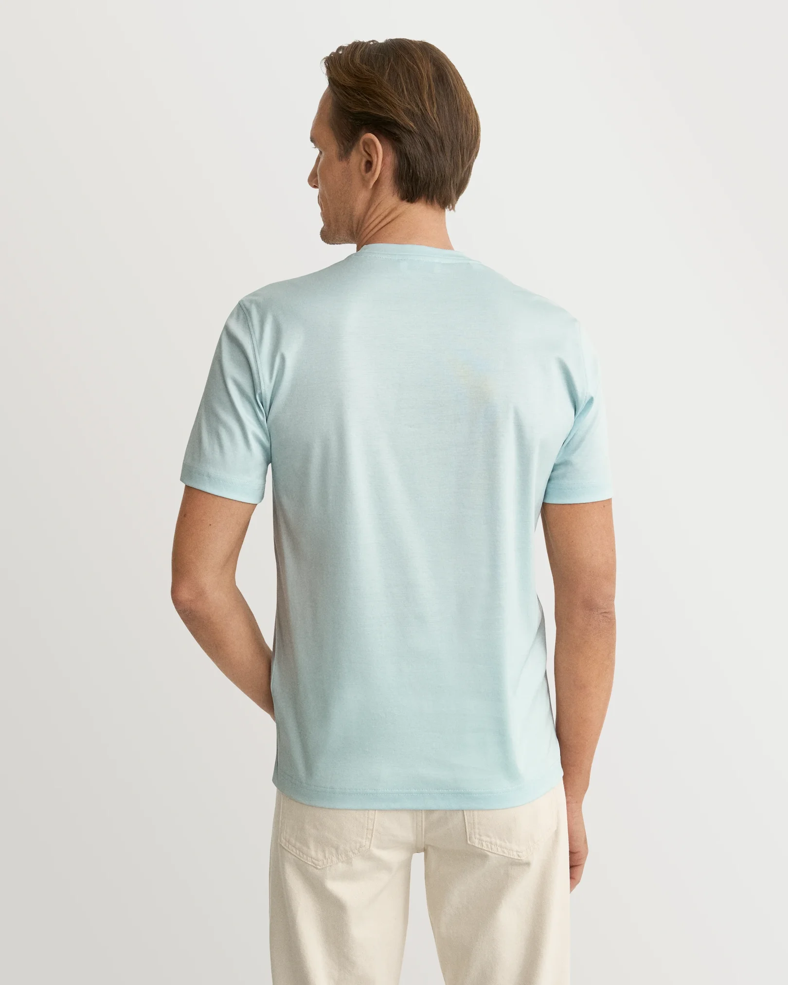 Eton - filo di scozia t shirt blue filo di scozia t shirt