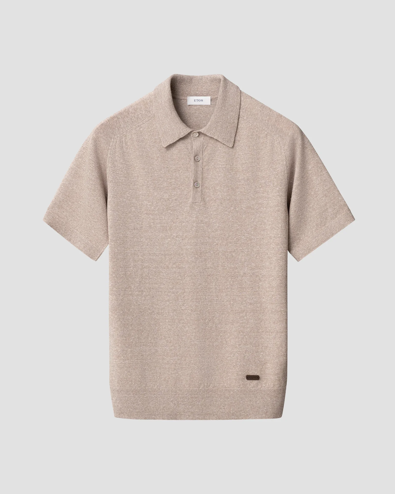 Eton - Cotton Linen Fine Knit Polo Shirt