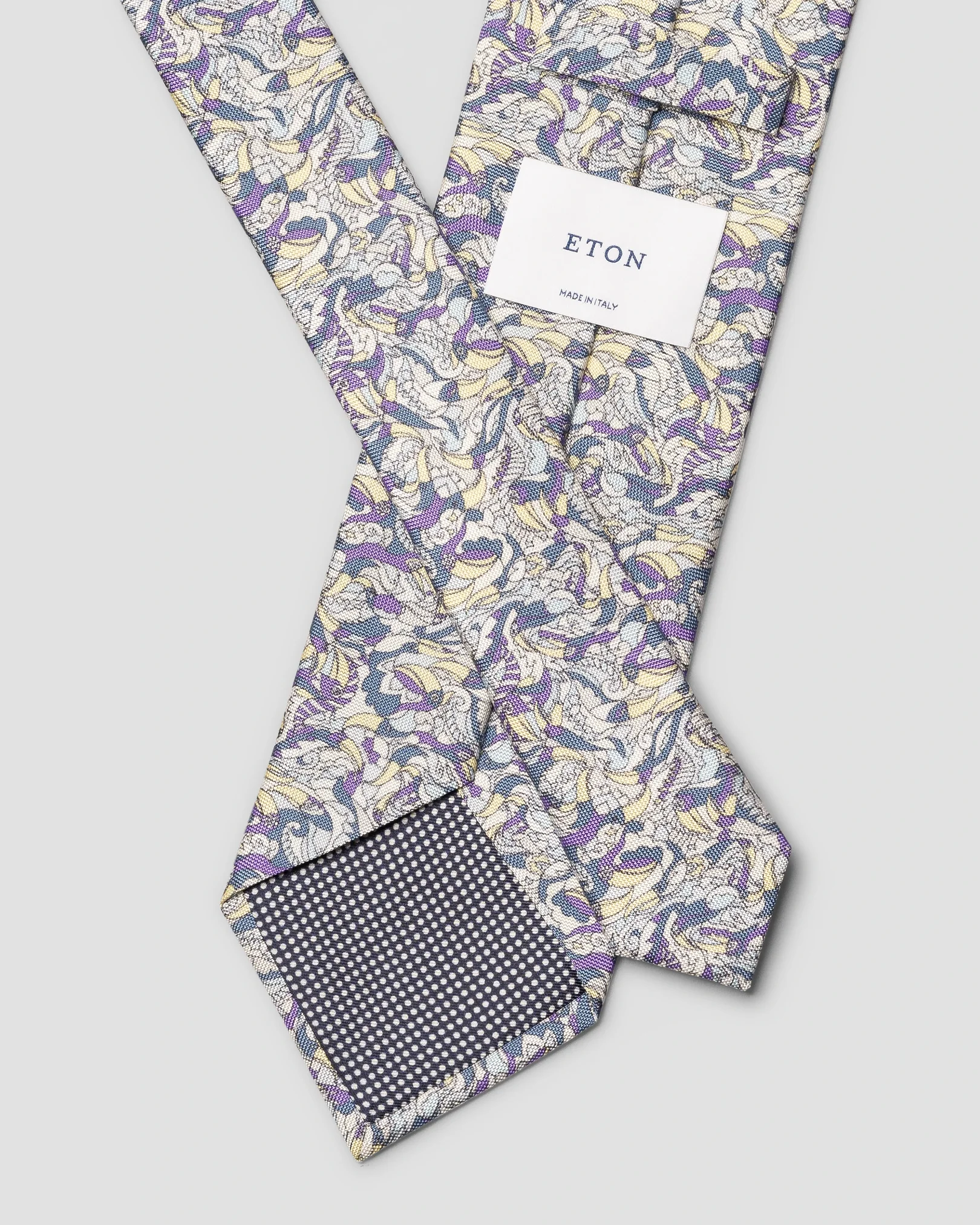 Eton - multi paisley tucano oxford silk print tie