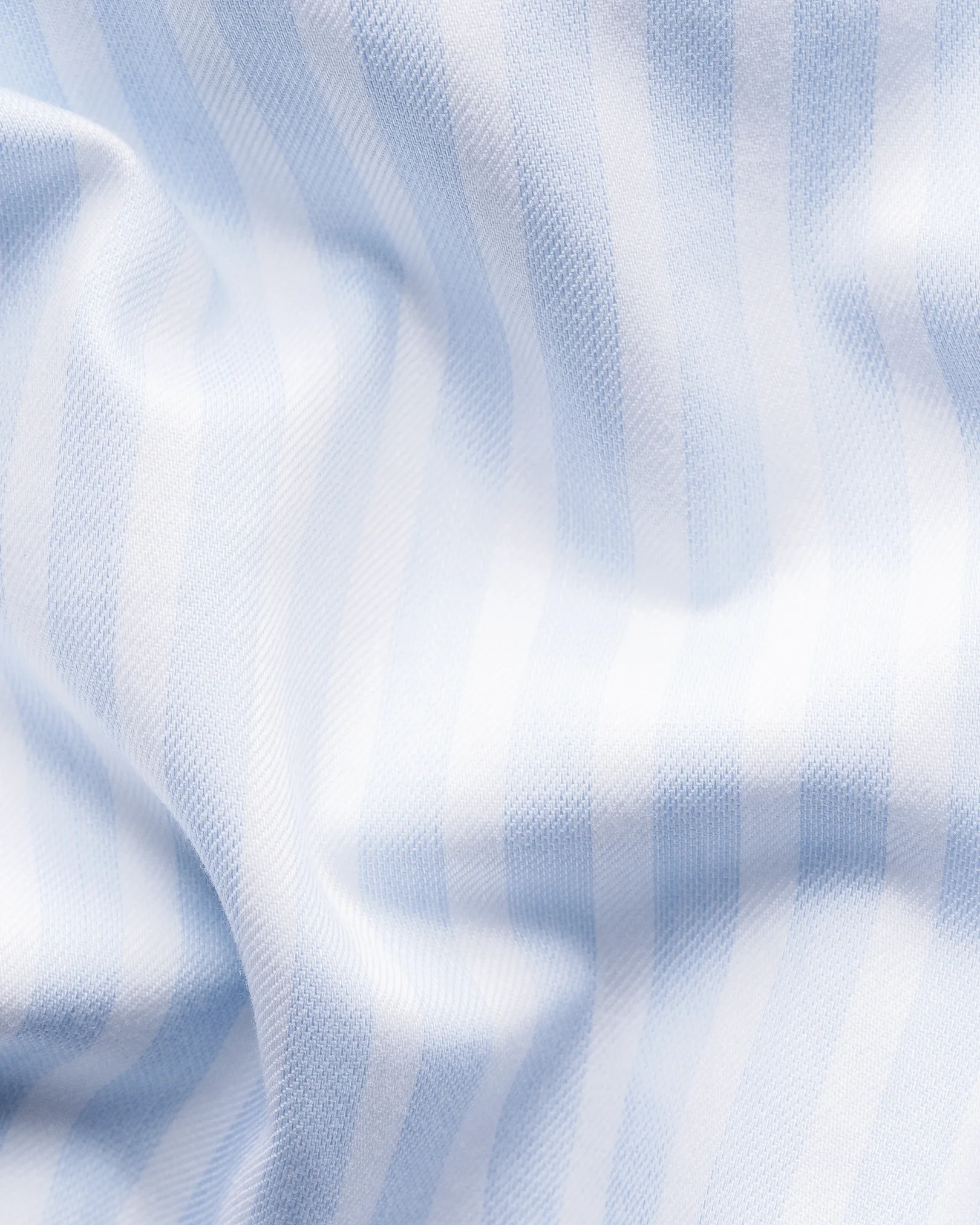 Eton - light blue striped twill shirt cut away 258