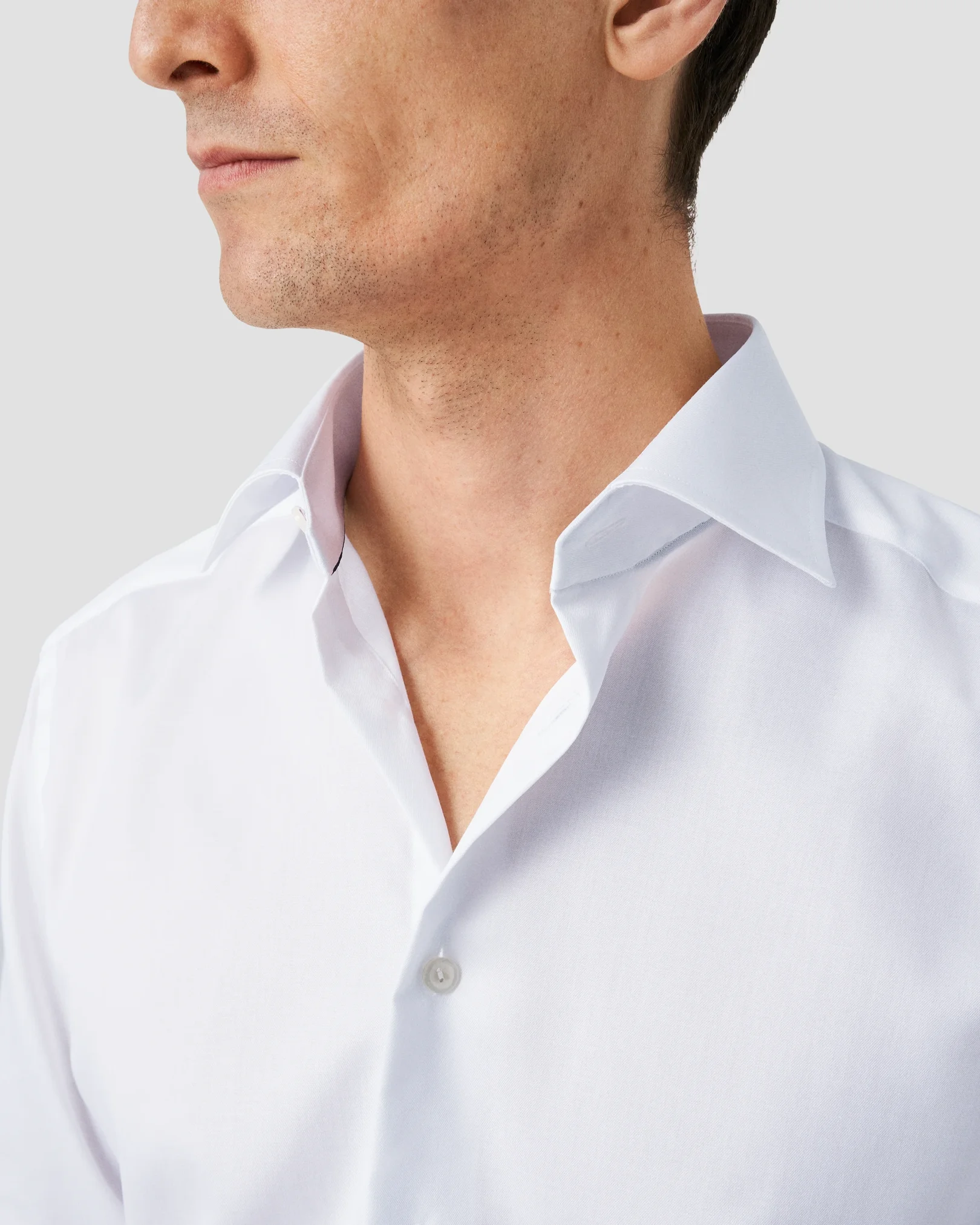 Eton - White Signature Twill Shirt – French Cuffs