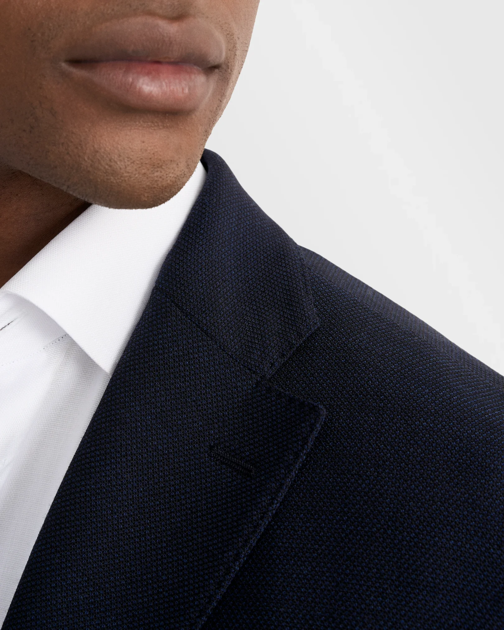 Eton - navy blue lana tech soft jacket