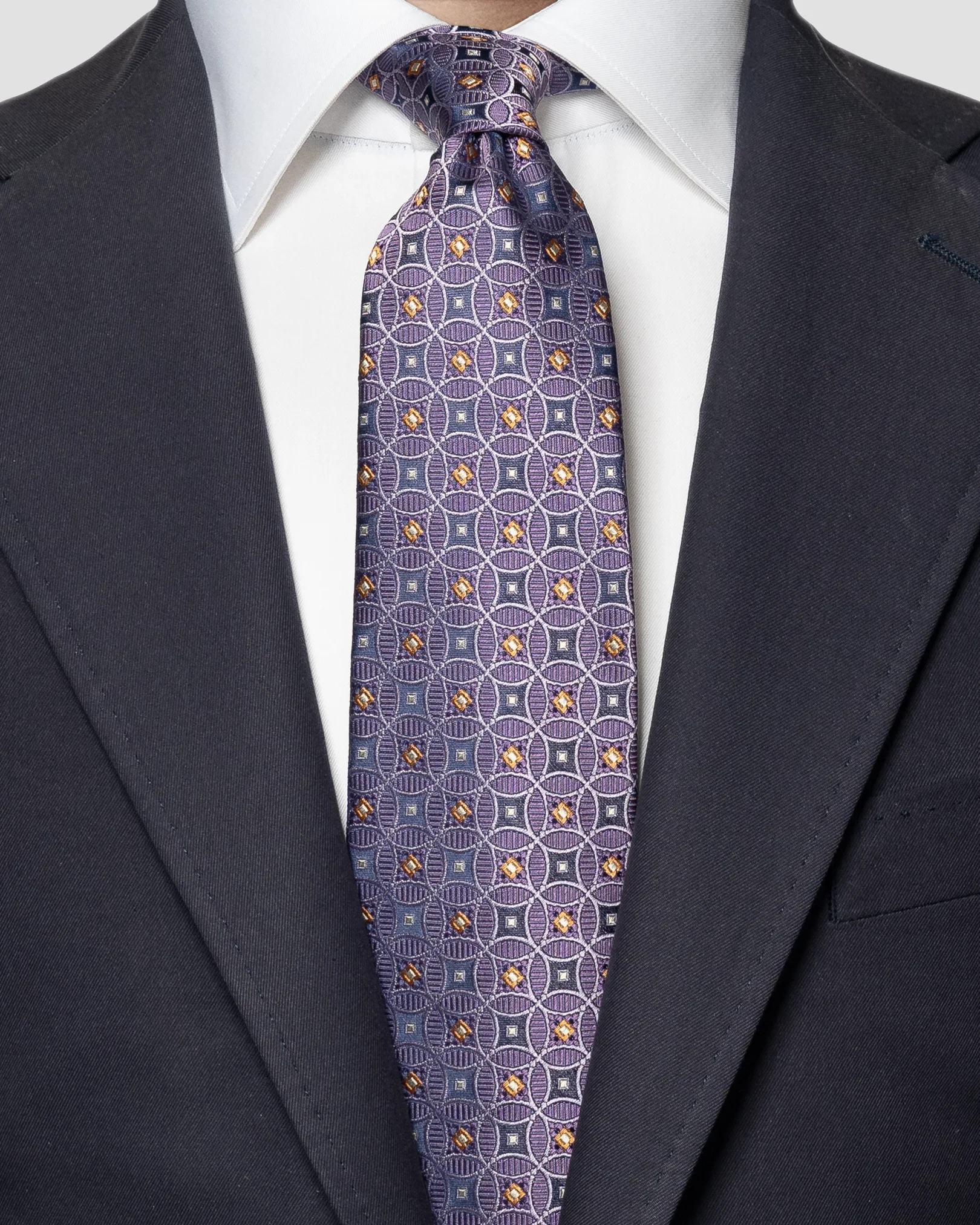 Eton - dark purple silk tie
