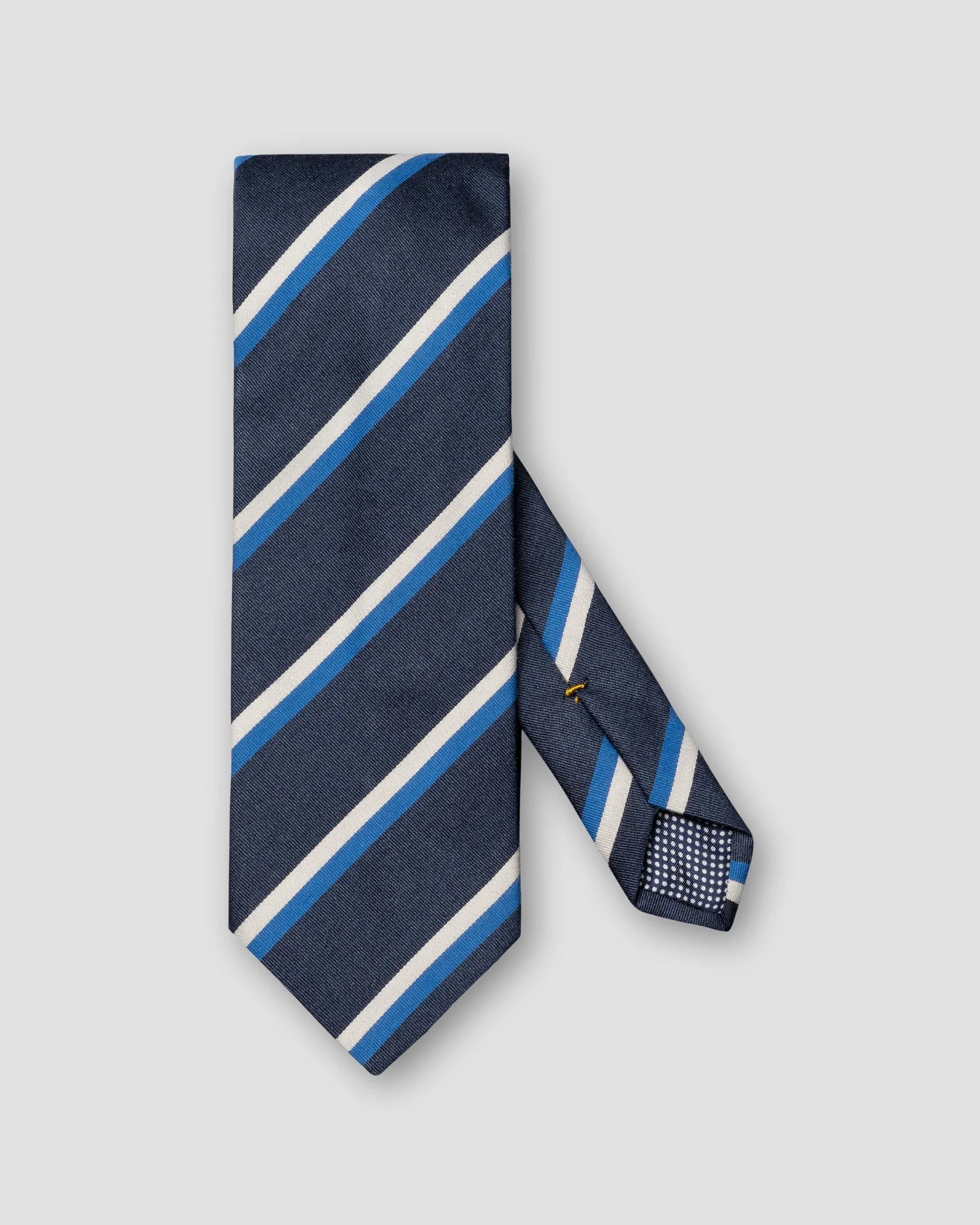 Eton - mid blue stripe woven tie