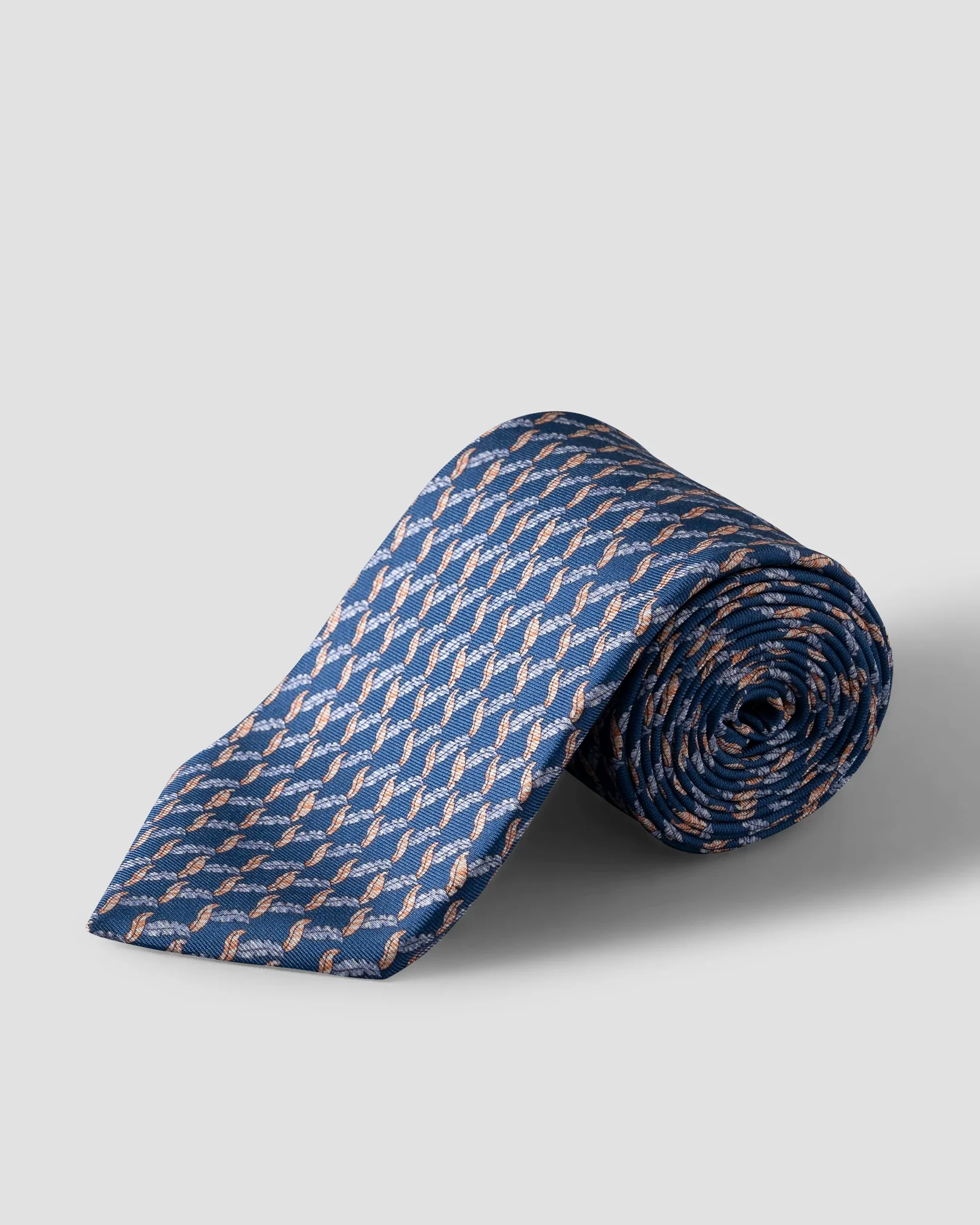 Eton - Leaf Print Silk Tie