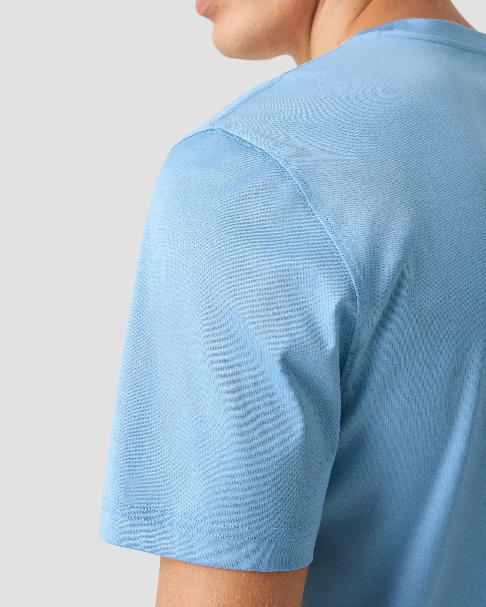 Eton - light blue filo di scozia t shirt