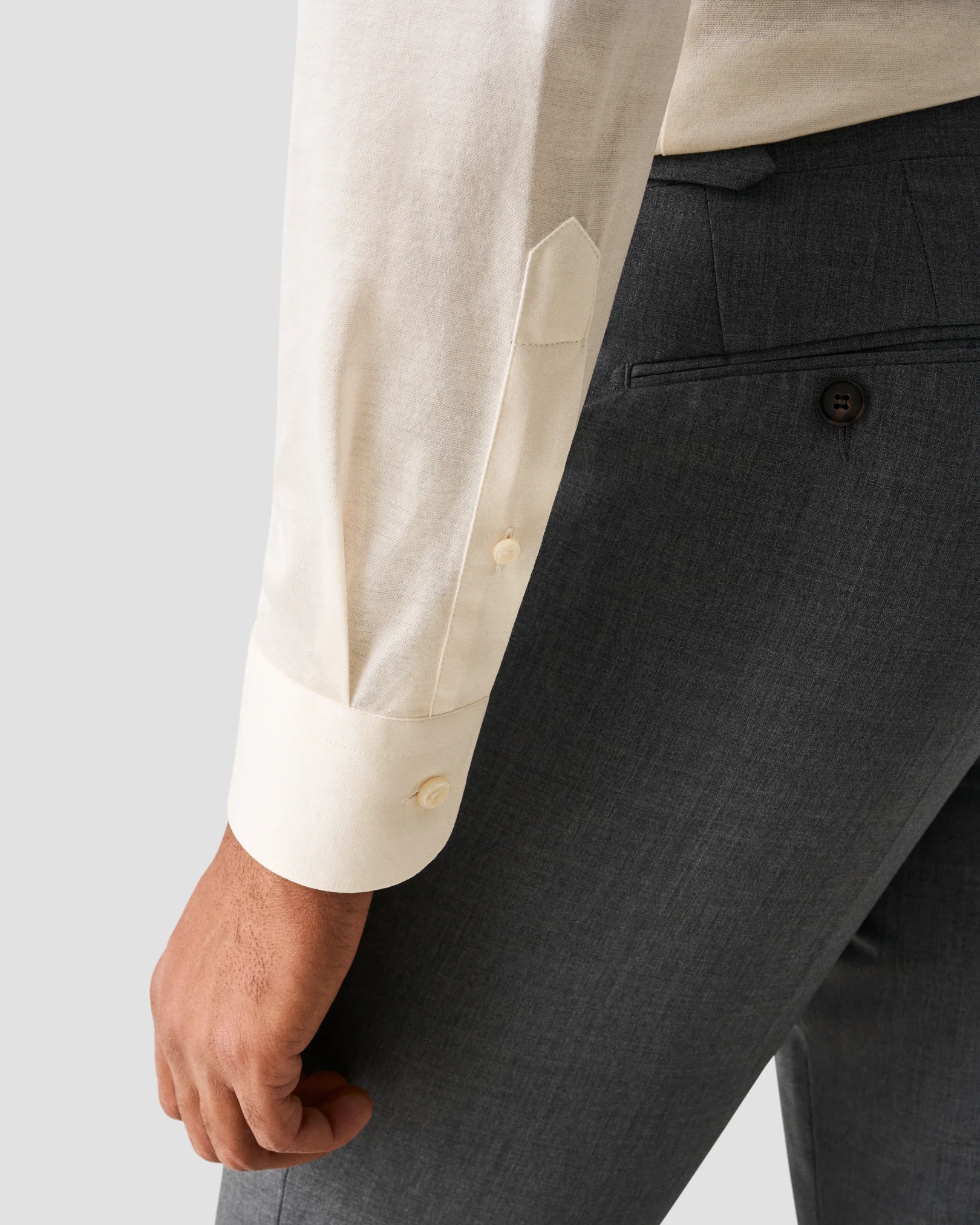 Eton - white filo di scozia oxford shirt