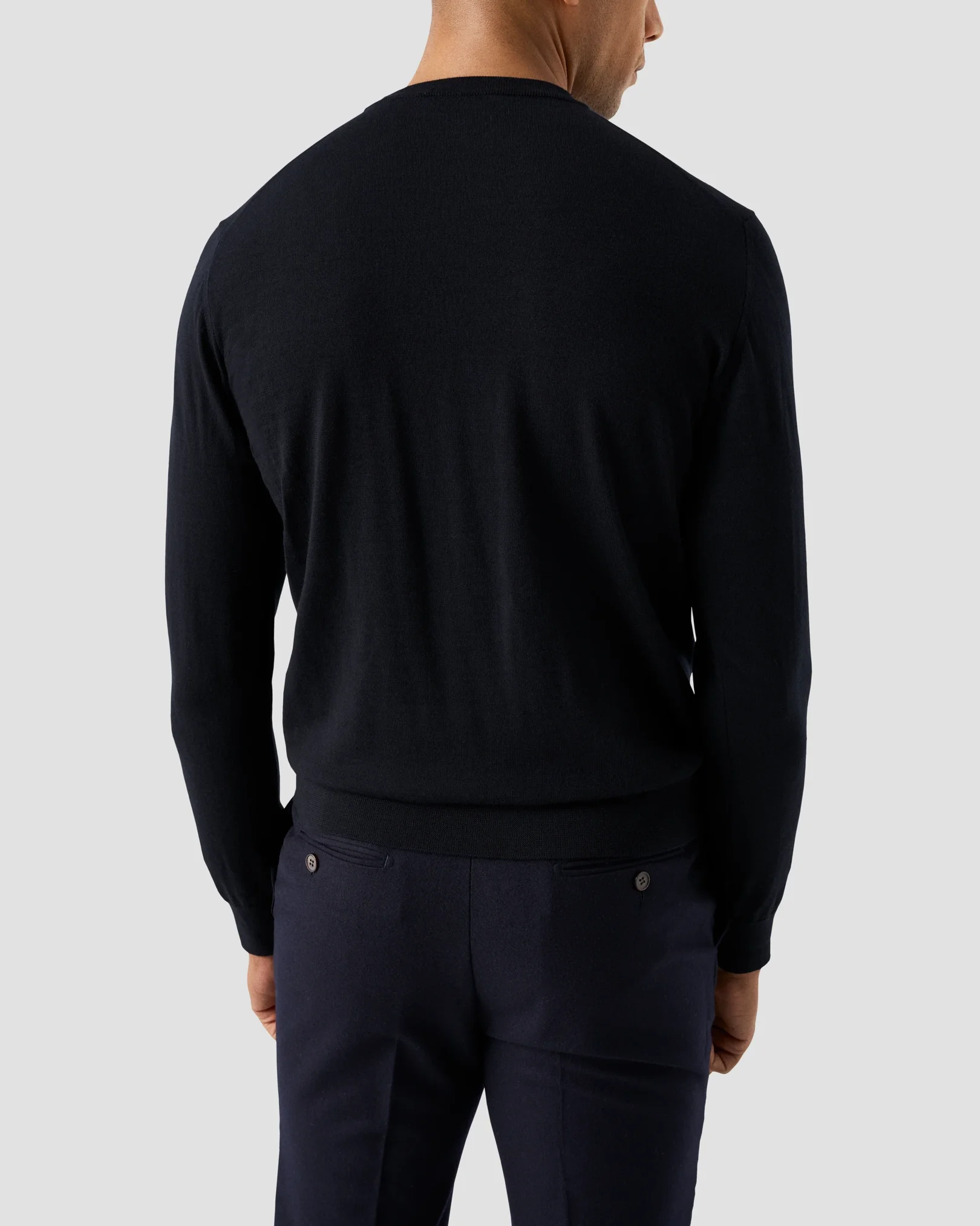 Eton - nayv merino knitted shirt