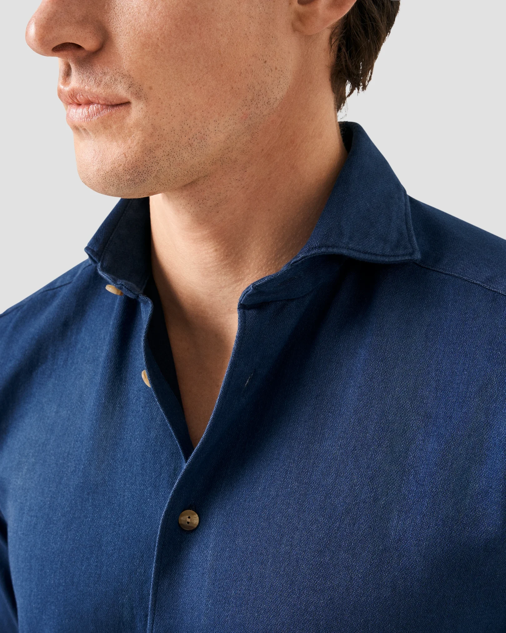 Eton - Navy blue Satin Indigo Shirt