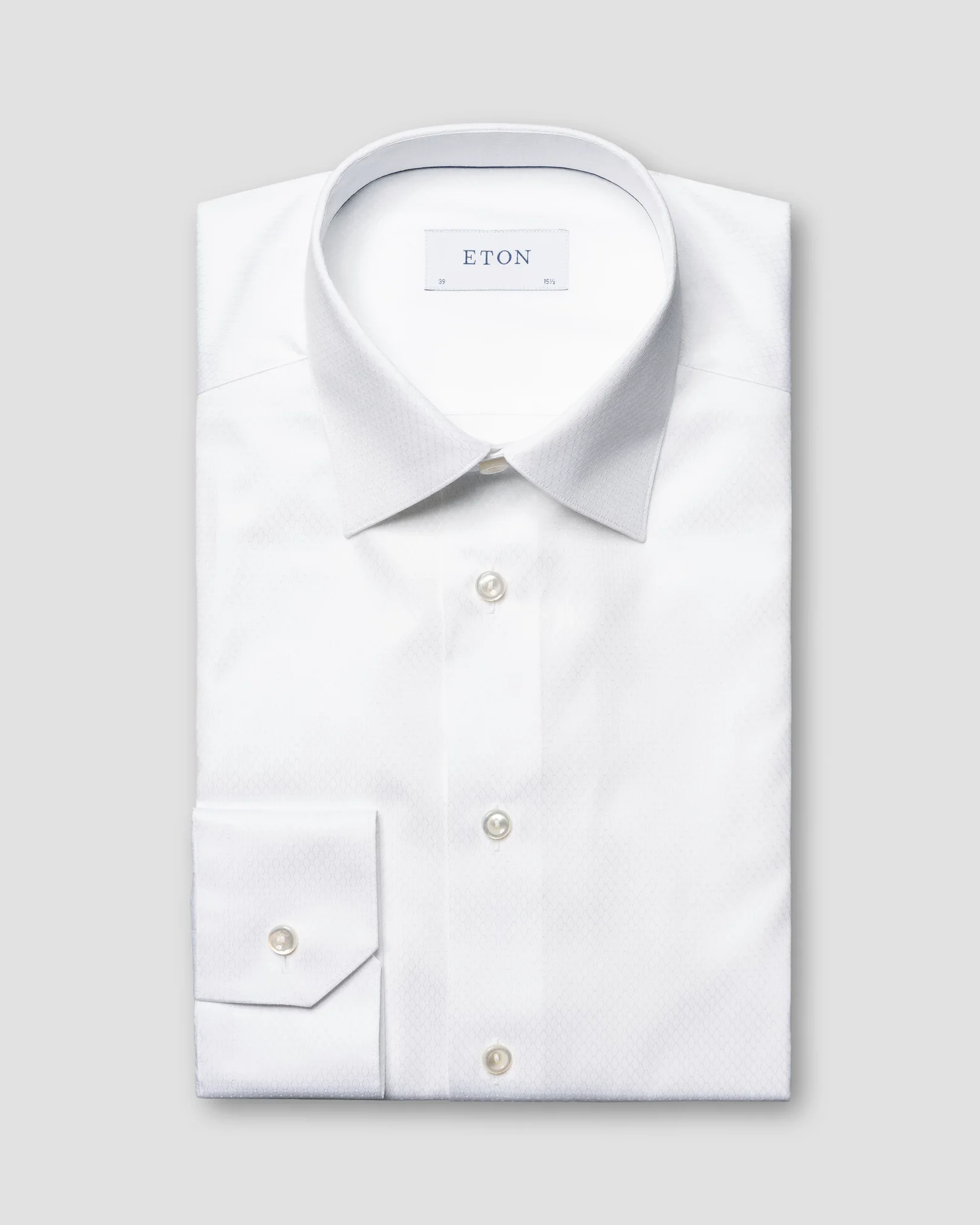 Eton - White Plain Weave Shirt